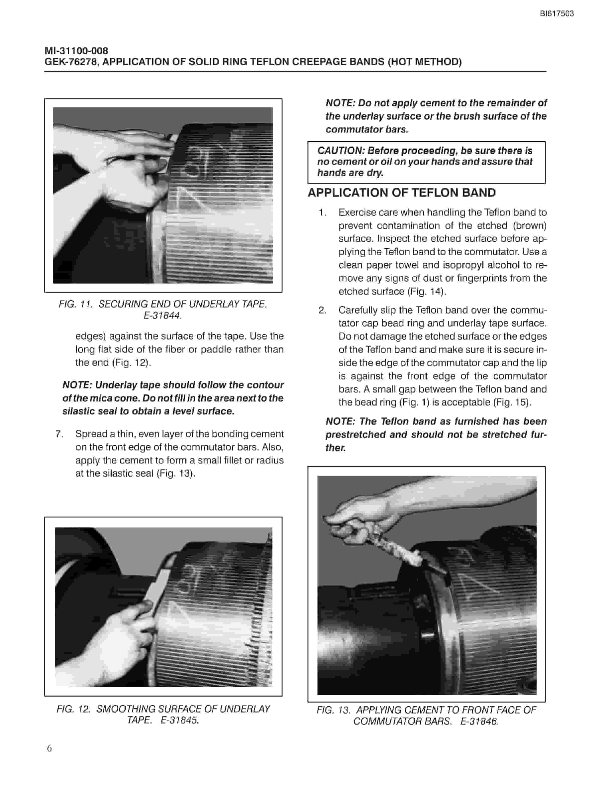Bucyrus Application Of Solid Ring Teflon Creepage BAnds Technical Manual BI617503-2