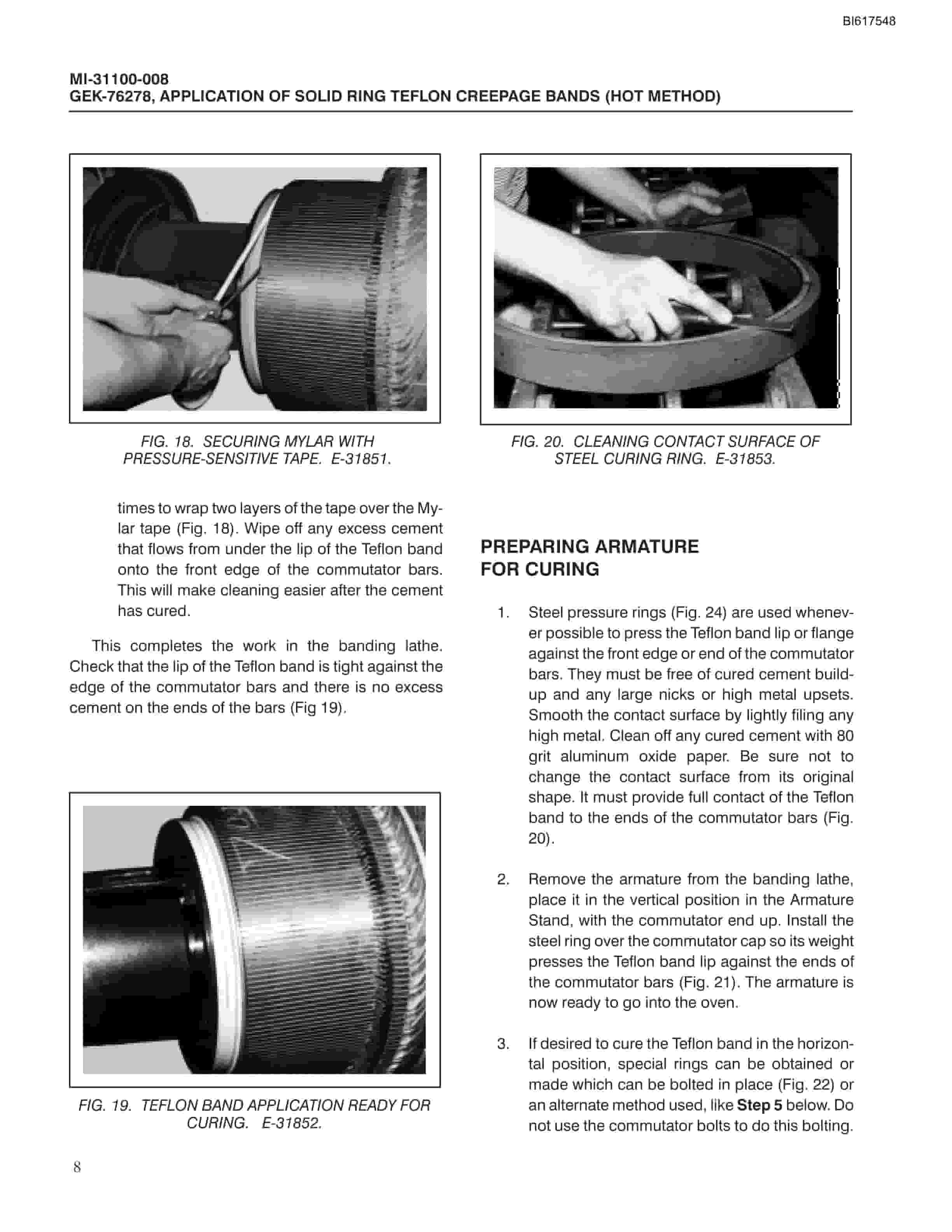 Bucyrus Application Of Solid Ring Teflon Creepage BAnds Technical Manual BI617548-3