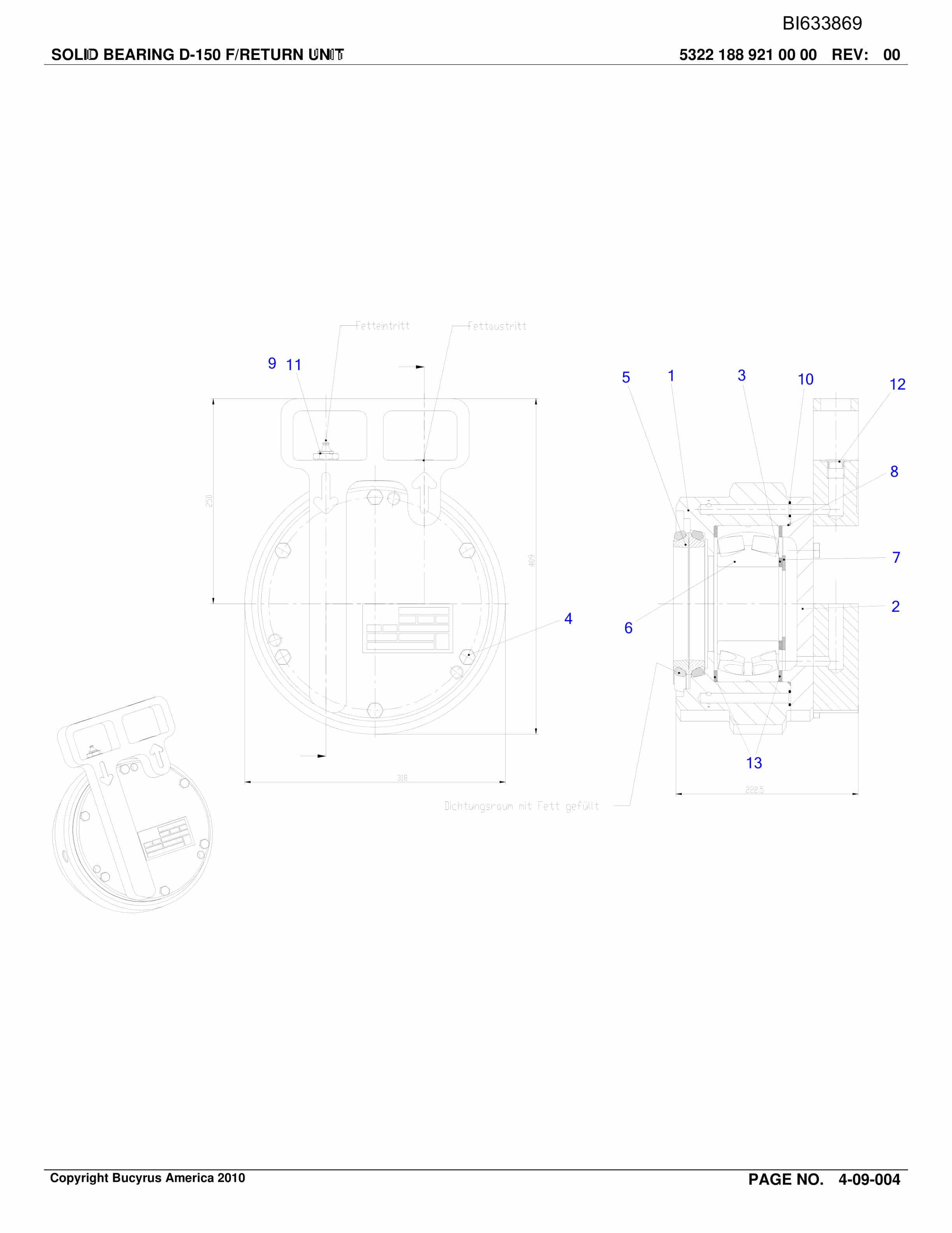 Bucyrus ArmOred Face Conveyor Arrangement Parts Catalog BI633869-2