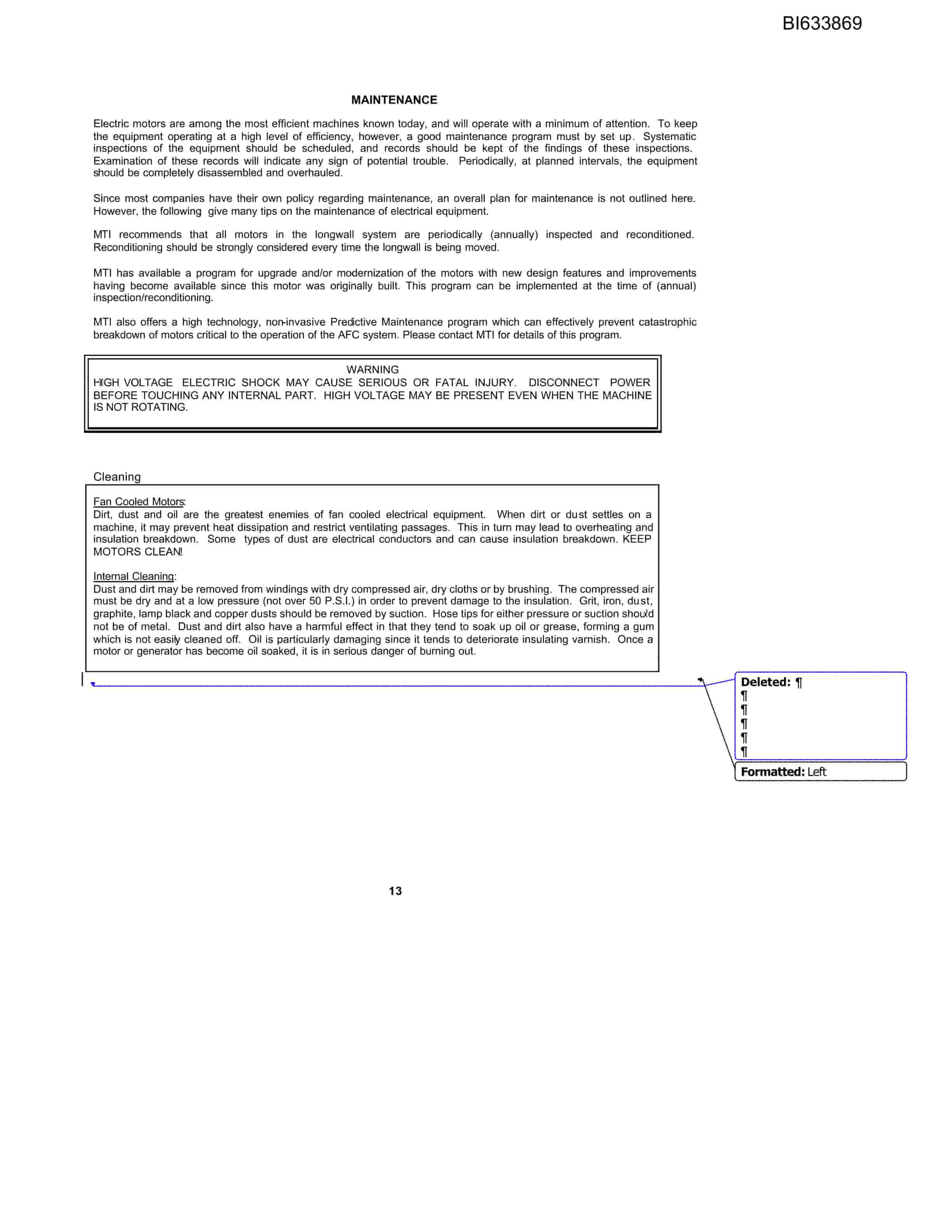 Bucyrus ArmOred Face Conveyor Arrangement Parts Catalog BI633869-3