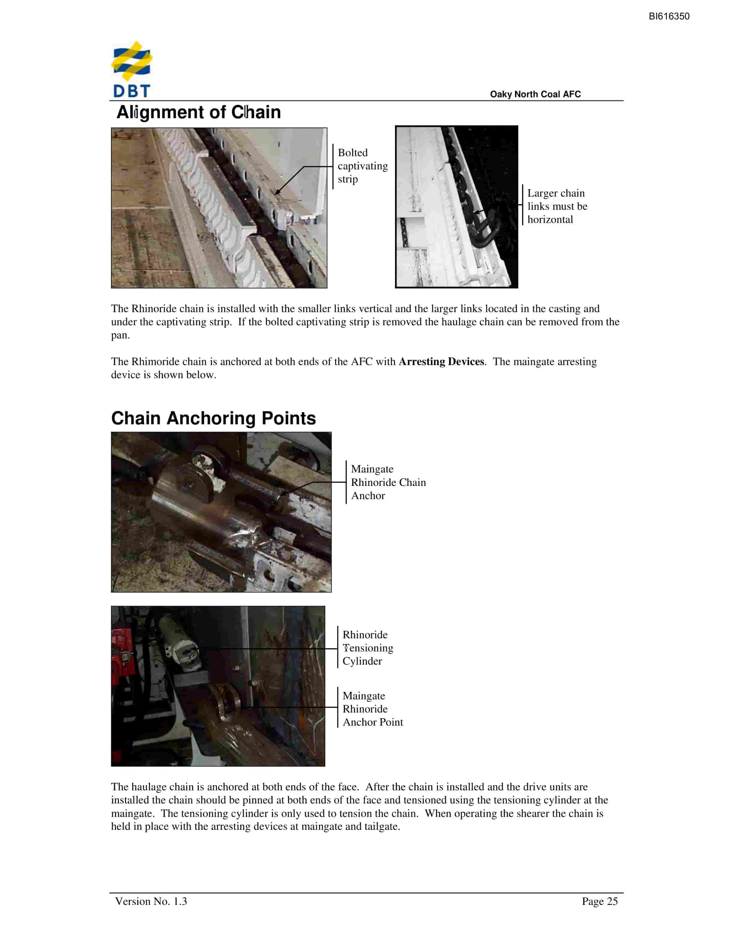 Bucyrus Armoured Face Conveyor Technical Manual BI616350-4