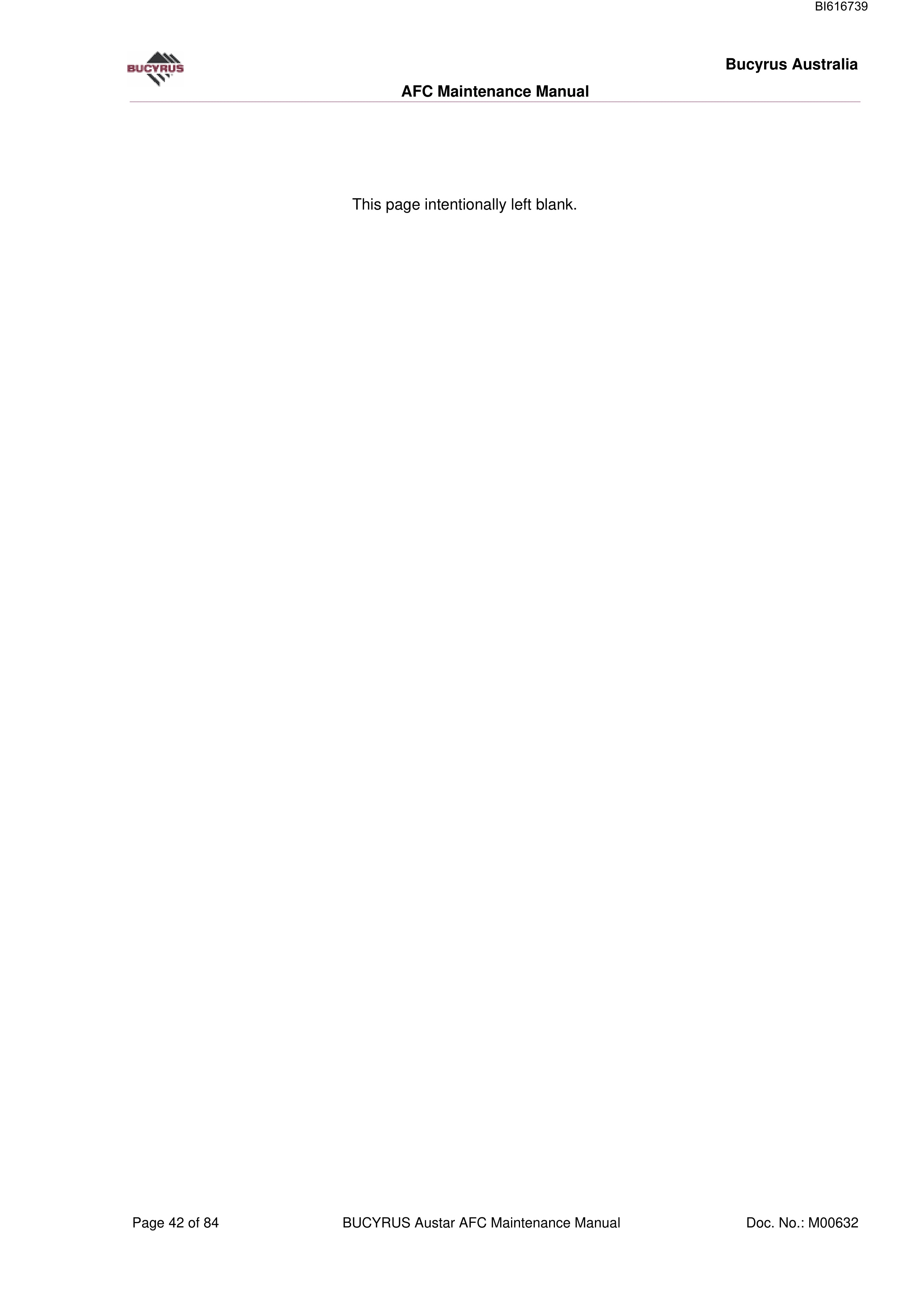 Bucyrus Austar AFC Technical Manual BI616739 2 Bucyrus Austar AFC Technical Manual BI616739 - Image 2