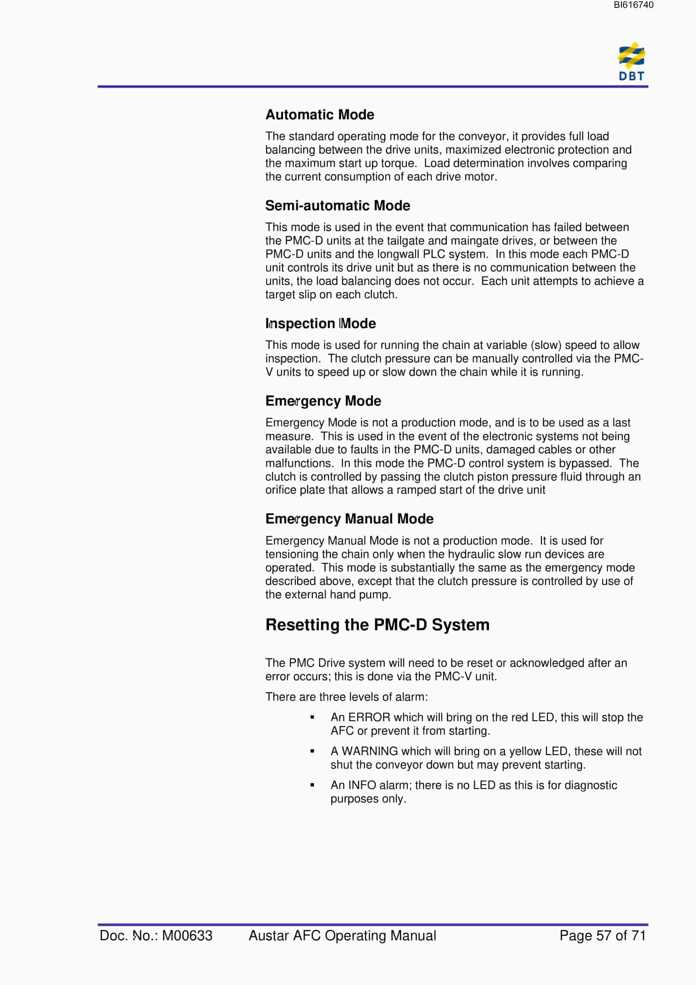 Bucyrus Austar AFC Technical Manual BI616740 5 Bucyrus Austar AFC Technical Manual BI616740 - Image 5