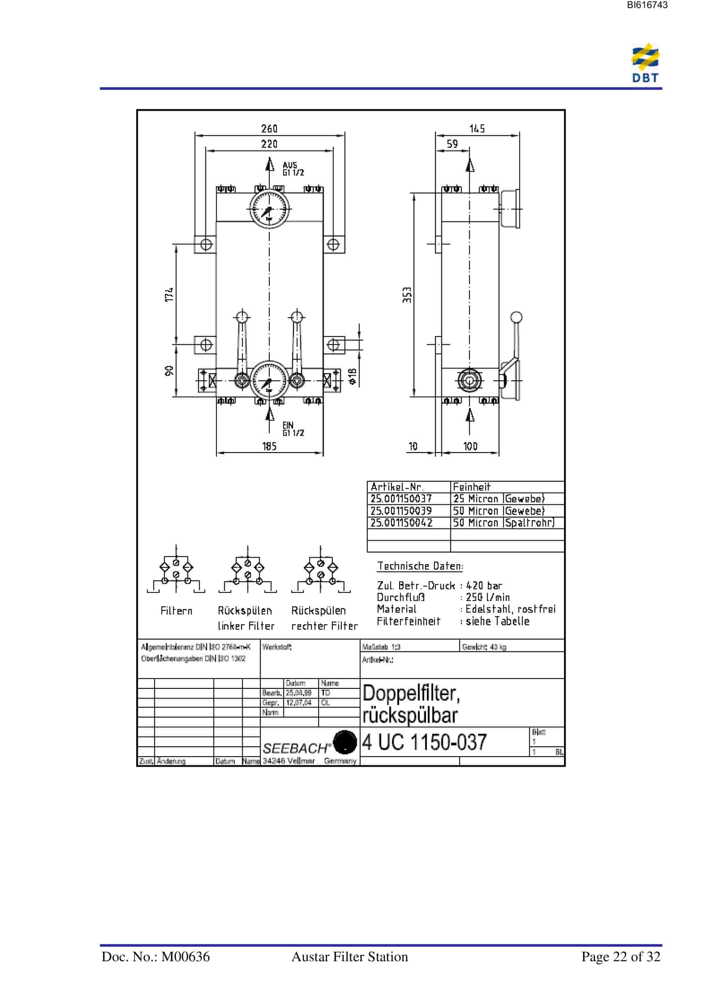 Bucyrus Austar Filter Station Technical Manual BI616743 3 Bucyrus Austar Filter Station Technical Manual BI616743 - Image 3