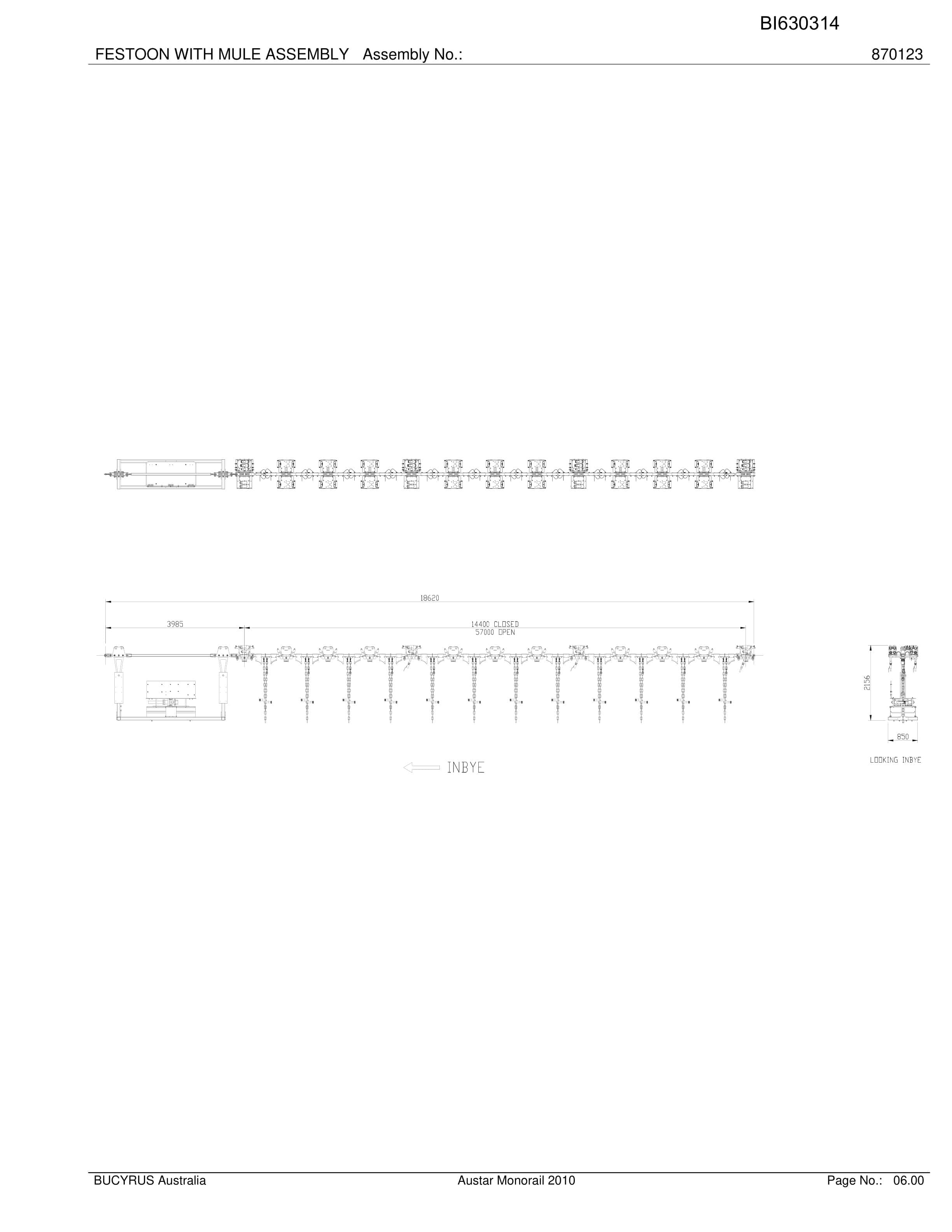 Bucyrus Austar RehAnd 2010 Monorail Parts Catalog BI630314-5