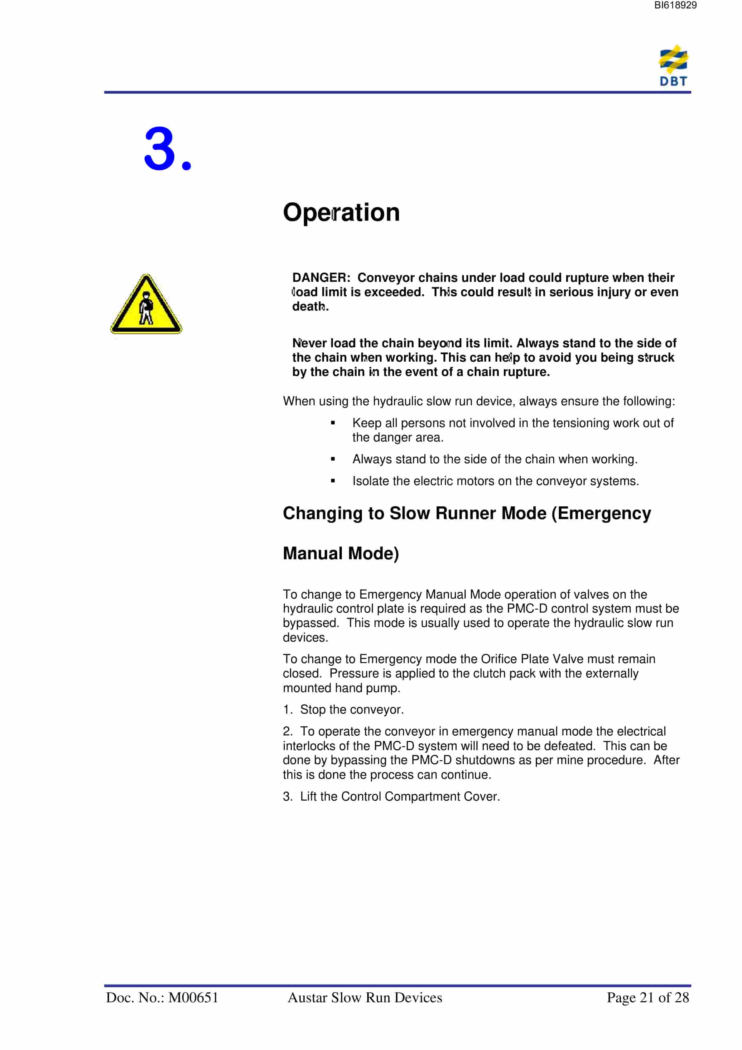 Bucyrus Austar Slow Run Devices Technical Manual BI618929 4 Bucyrus Austar Slow Run Devices Technical Manual BI618929 - Image 4