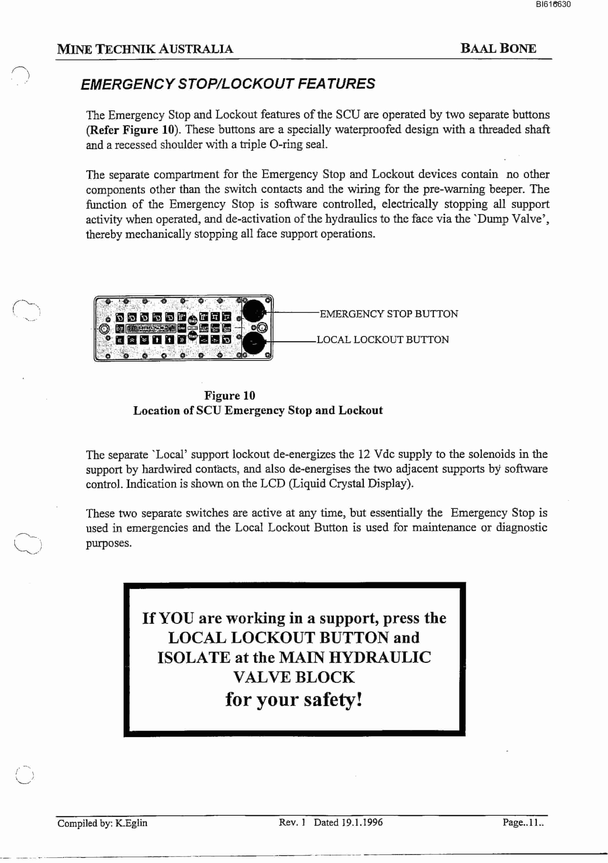 Bucyrus Baal Bone Shield Manual For PM4 System Technical Manual BI616630-2