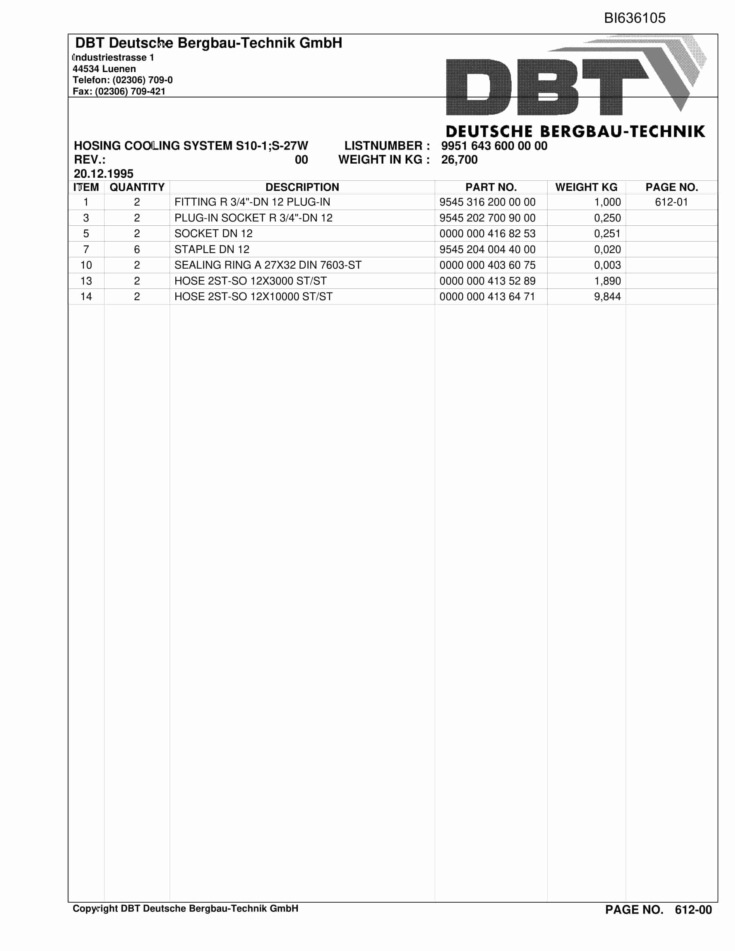 Bucyrus Beam Stage Loader P2 PF4-1132 TAIHEIYO-KUSHIRO Parts Catalog BI636105-3