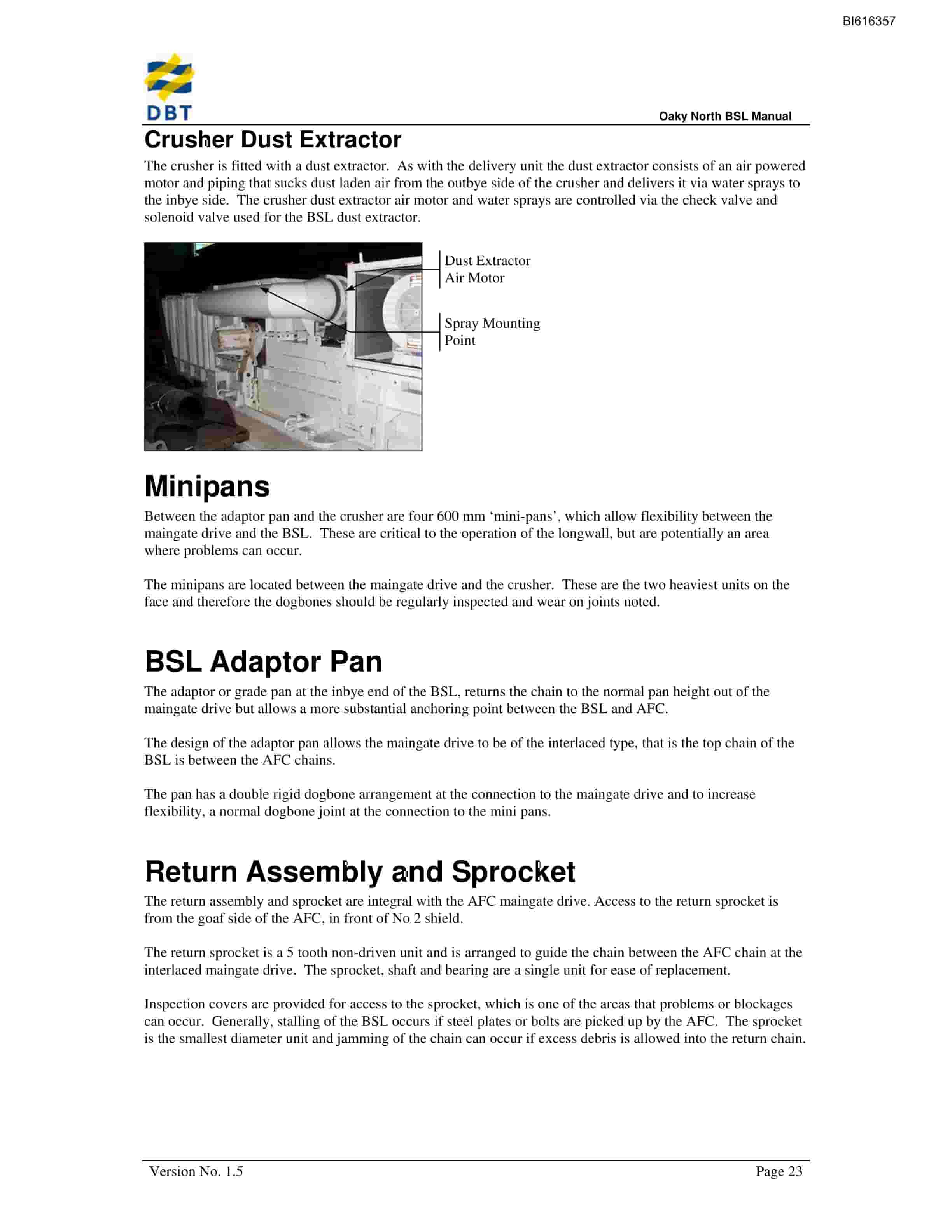 Bucyrus Beam Stage Loader Technical Manual BI616357-5