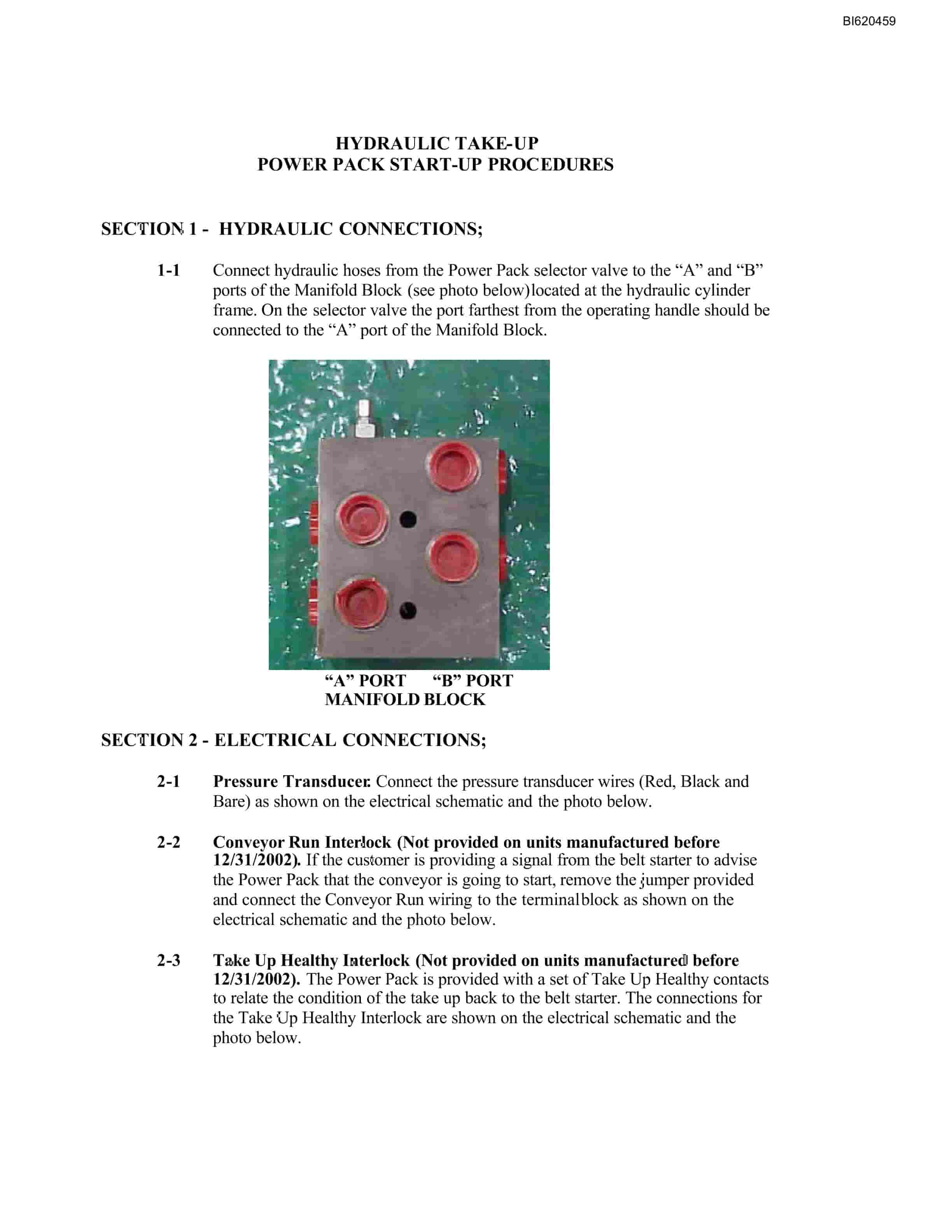Bucyrus Belt System Parts And Service Manual BI620459-5