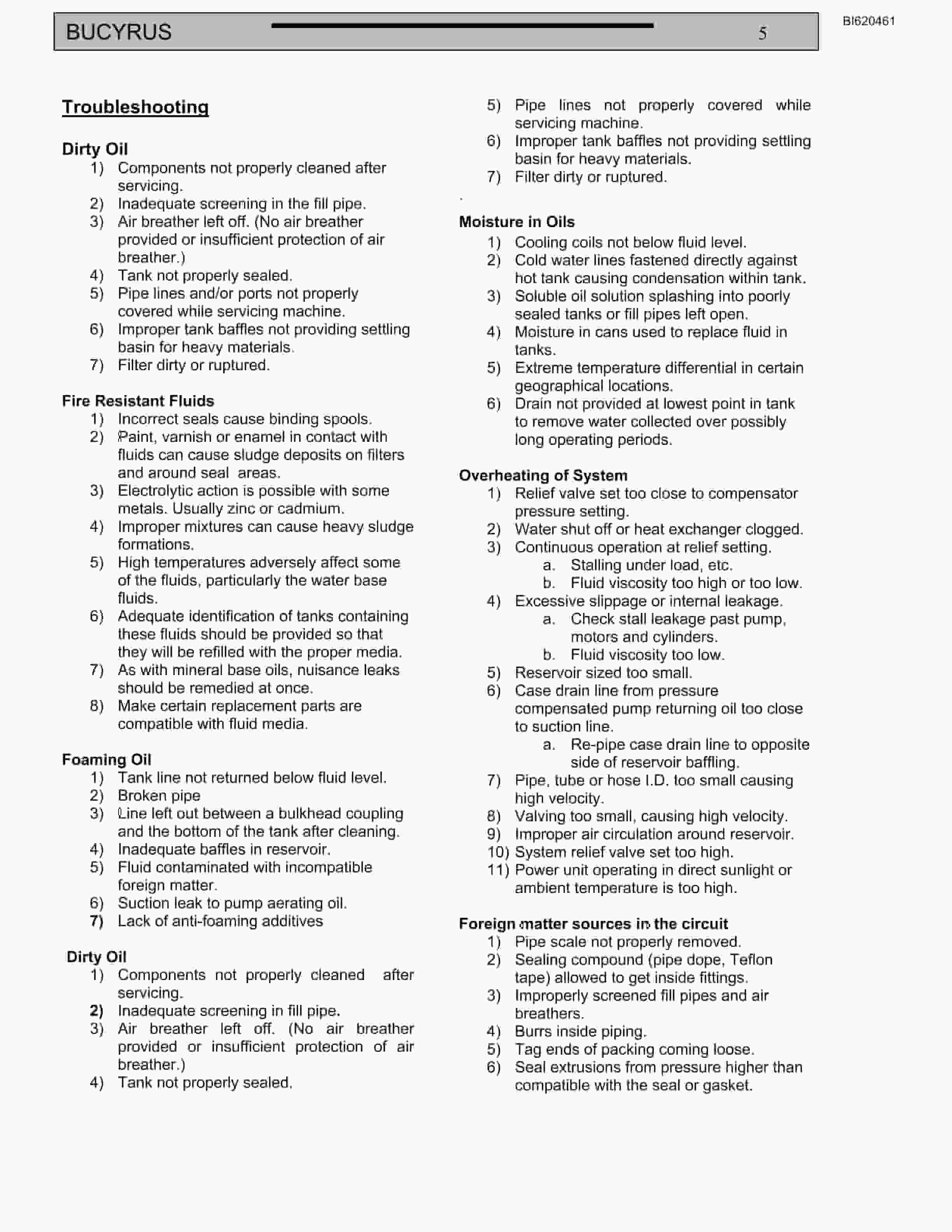 Bucyrus Belt System Parts And Service Manual BI620461-3