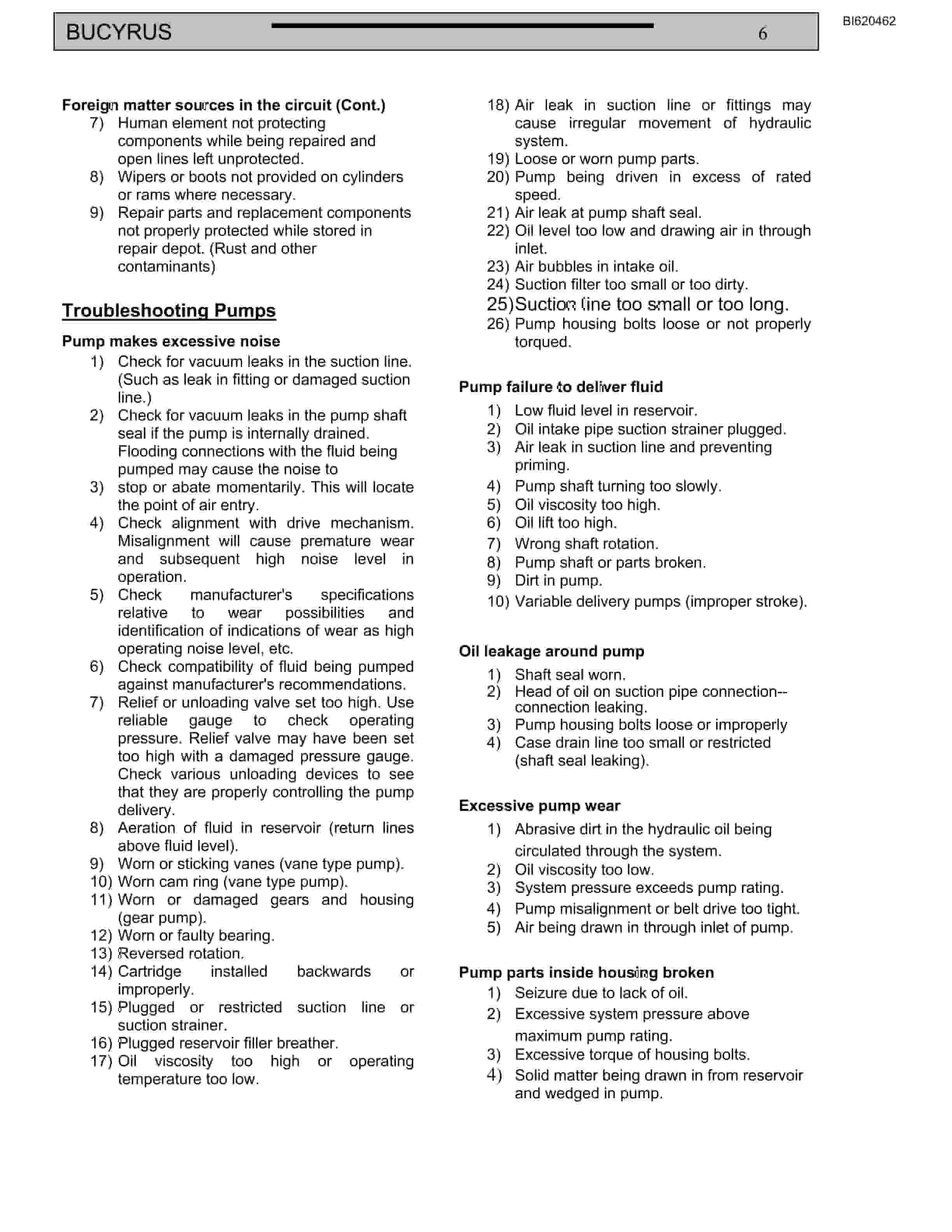 Bucyrus Belt System Parts And Service Manual BI620462-3