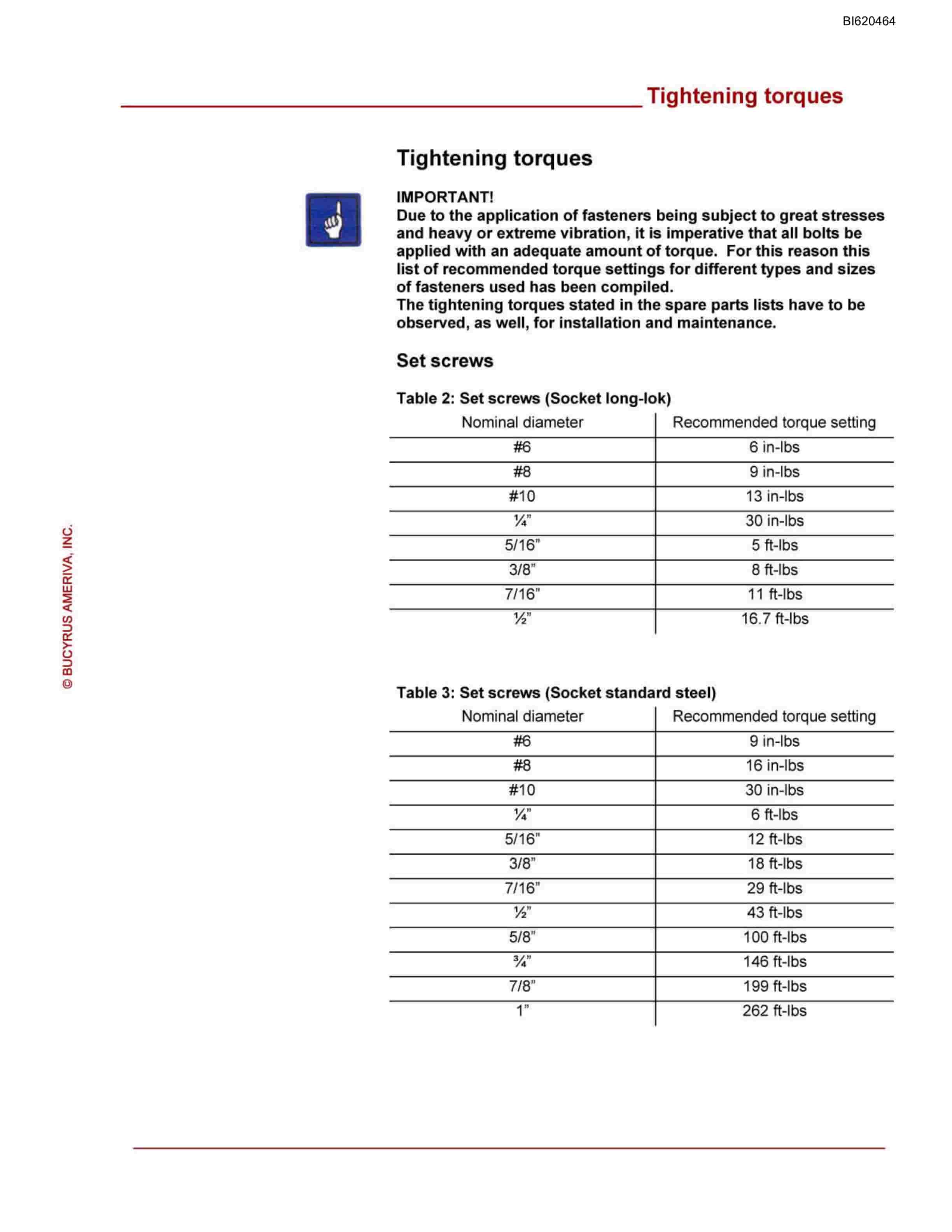 Bucyrus Belt System Parts And Service Manual BI620464-4