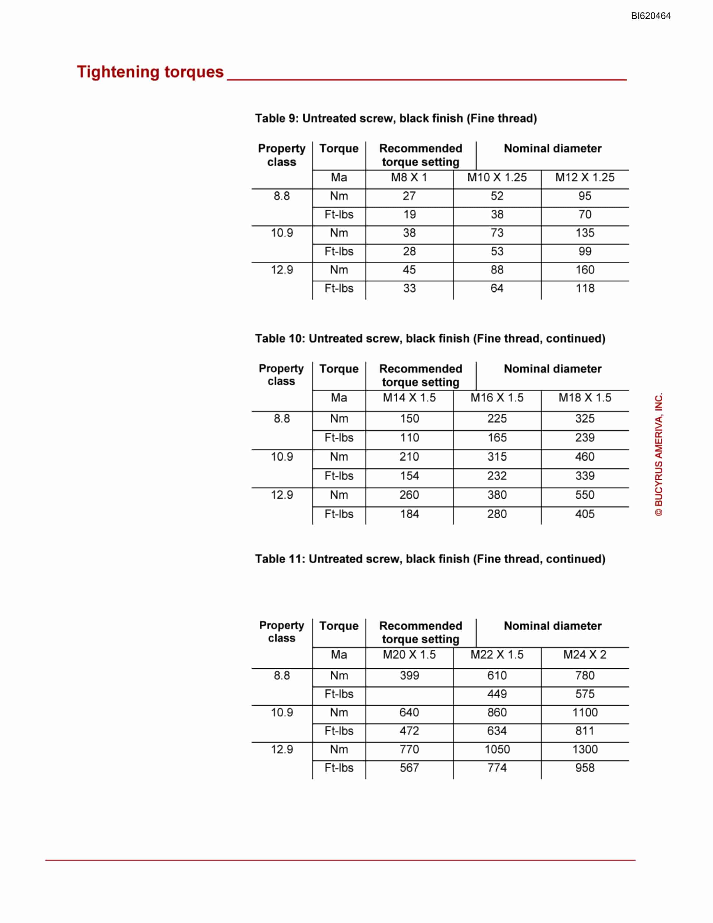 Bucyrus Belt System Parts And Service Manual BI620464-5