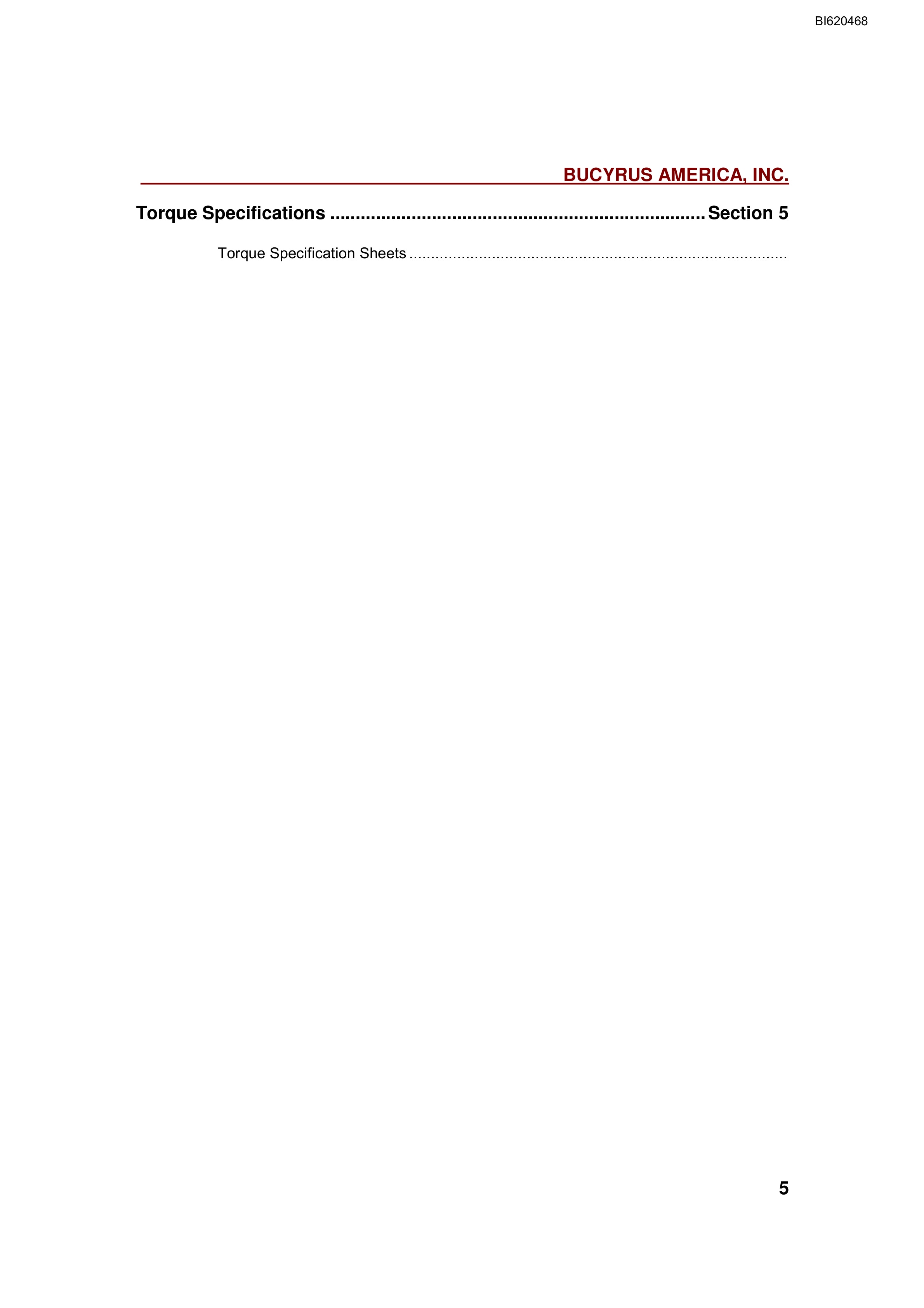 Bucyrus Belt System Parts And Service Manual BI620468-5