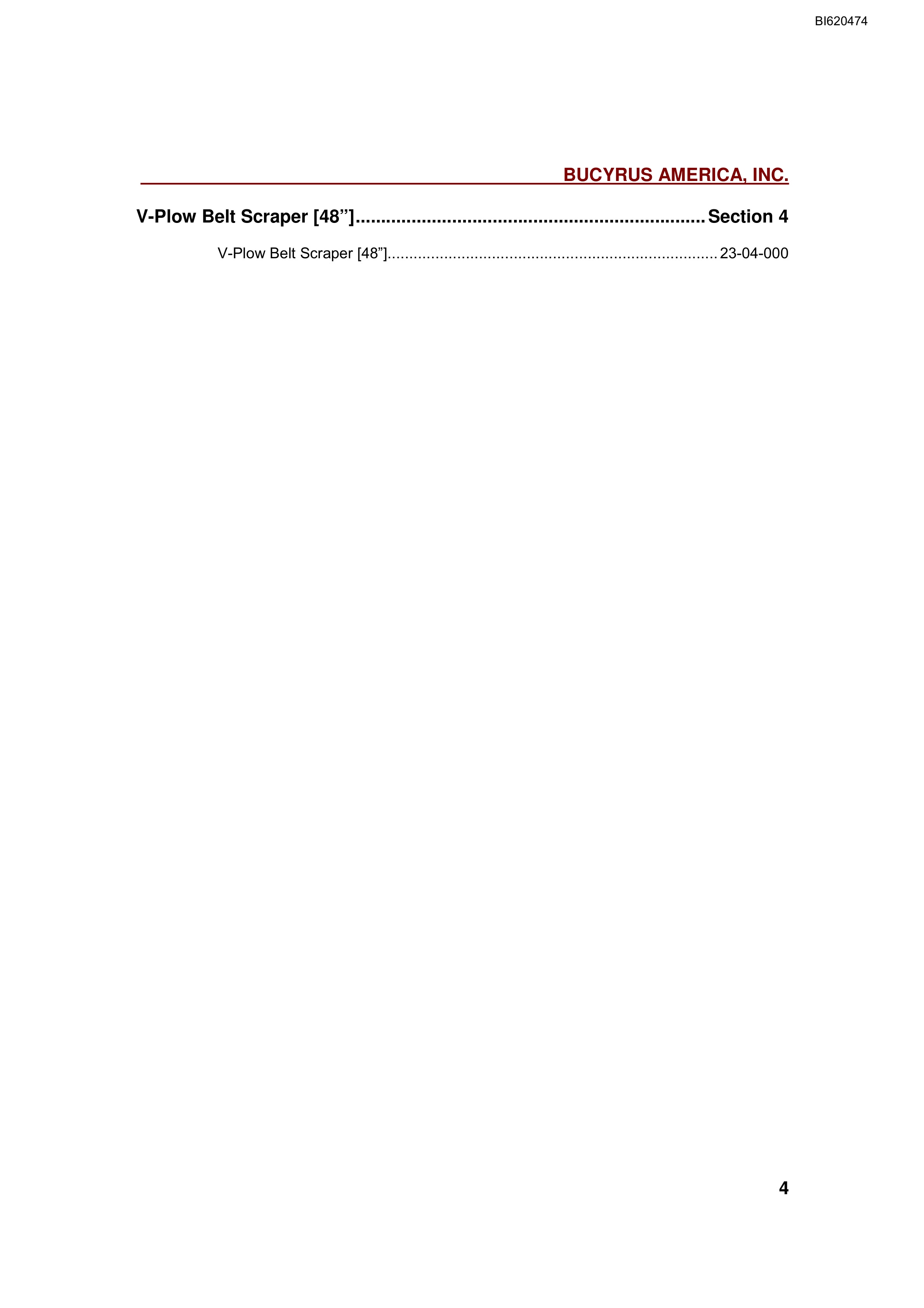 Bucyrus Belt System Parts And Service Manual BI620474-5