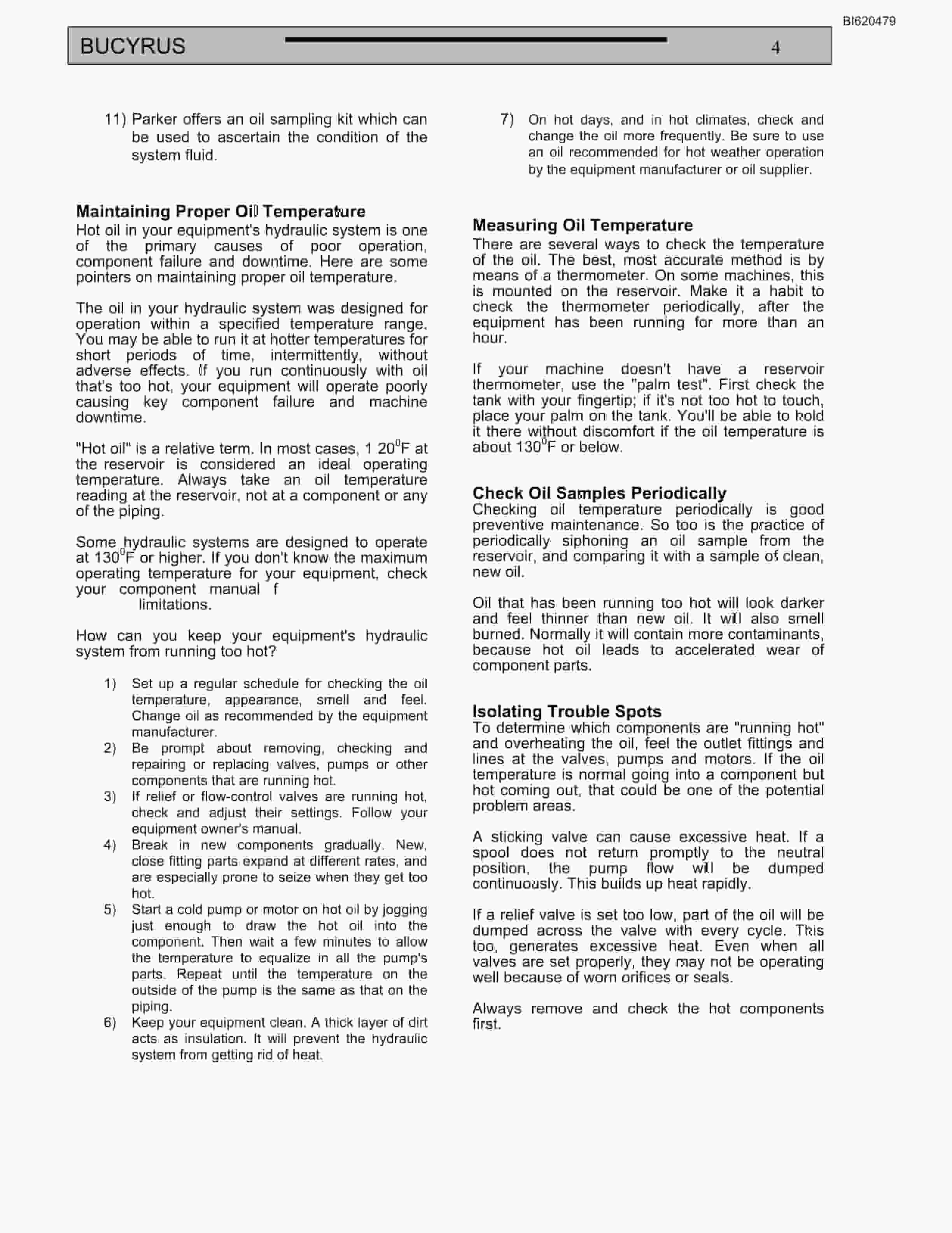 Bucyrus Belt System Parts And Service Manual BI620479-3