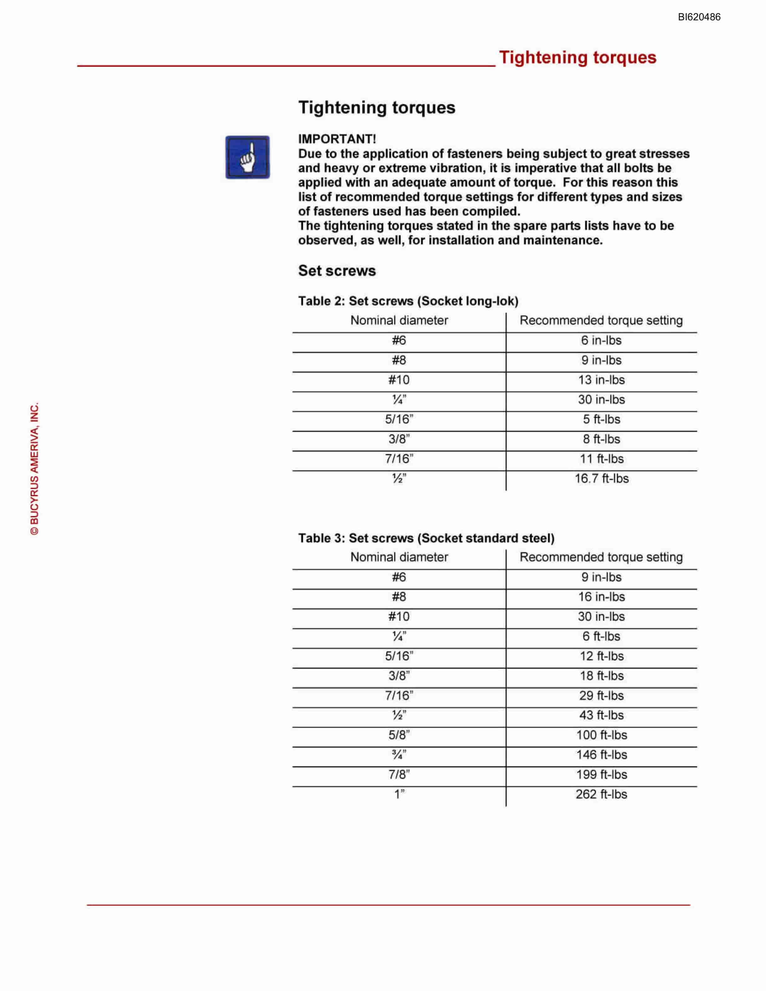 Bucyrus Belt System Parts And Service Manual BI620486-4