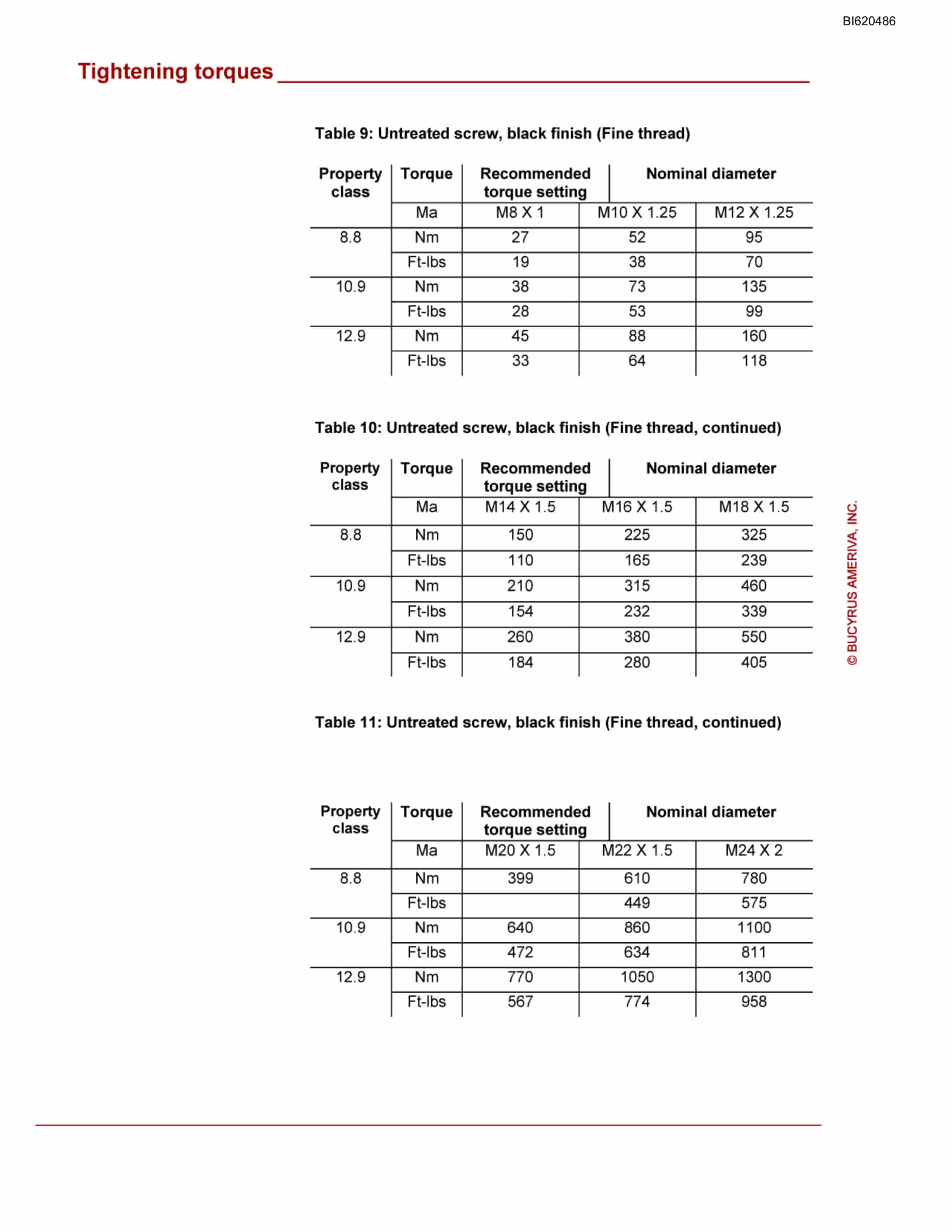 Bucyrus Belt System Parts And Service Manual BI620486-5
