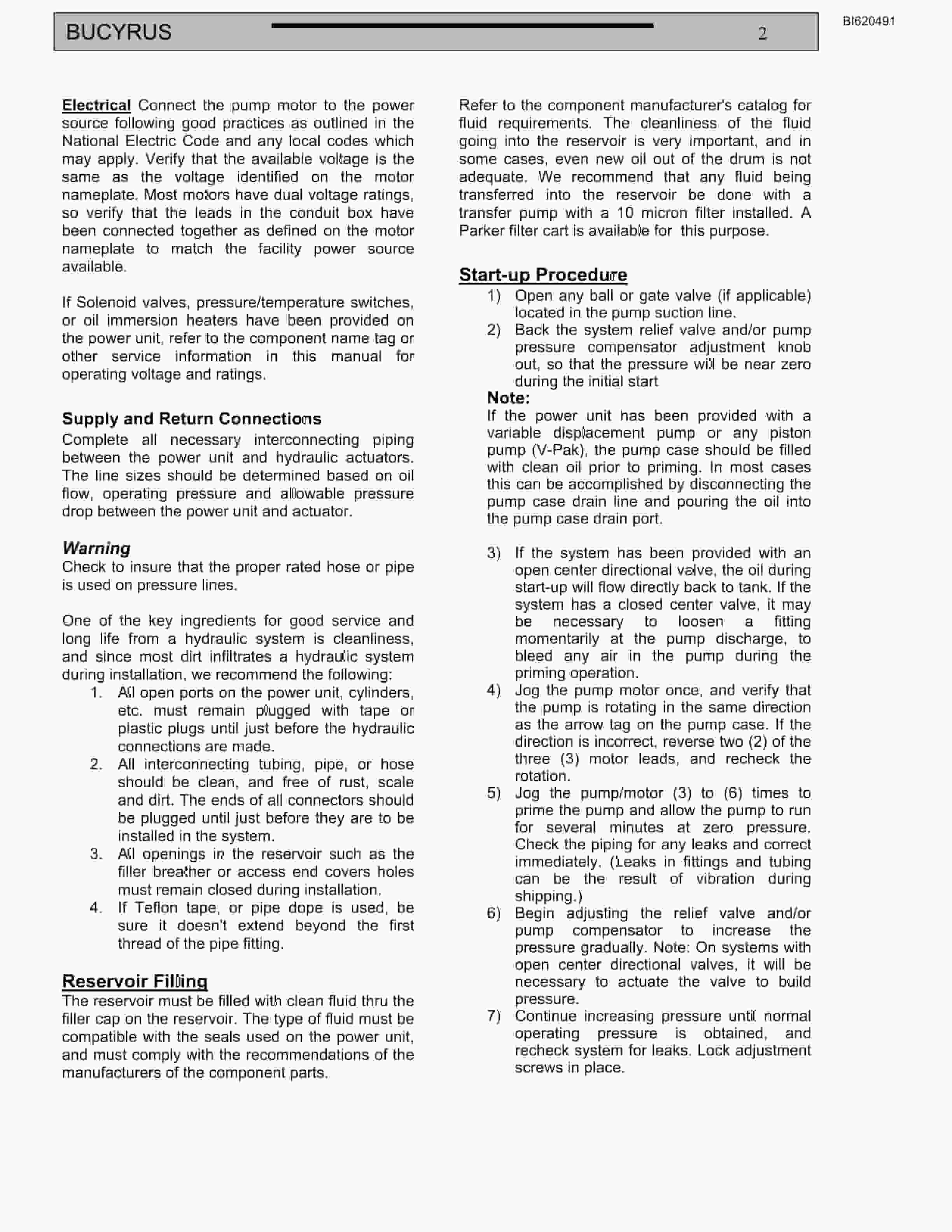 Bucyrus Belt System Parts And Service Manual BI620491-4