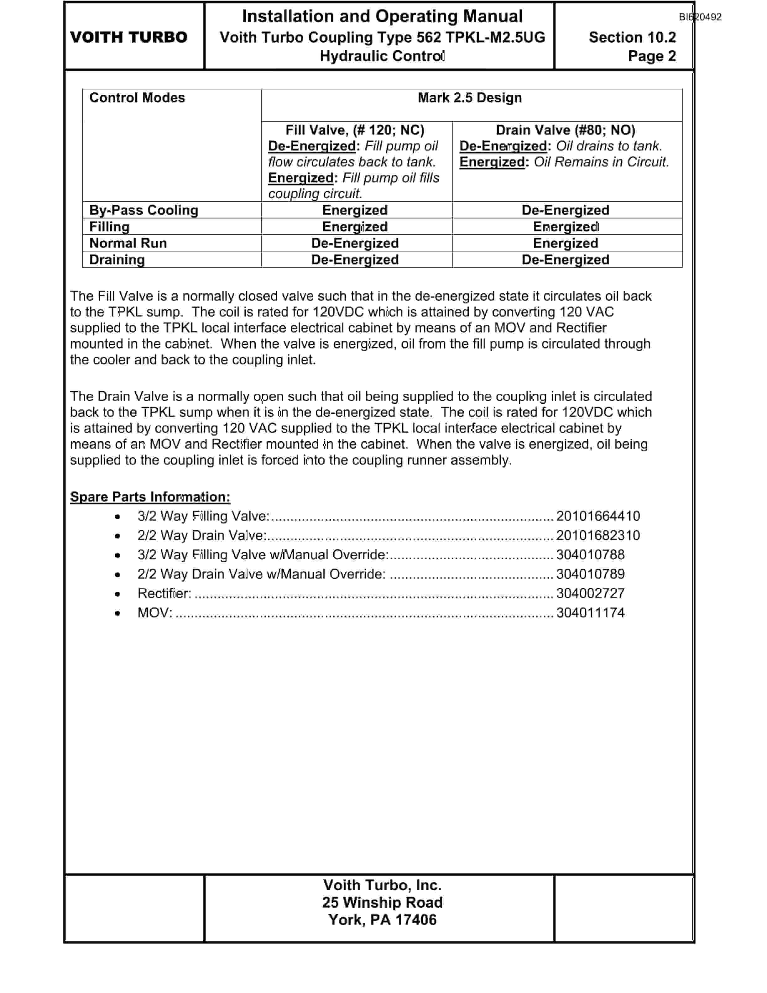 Bucyrus Belt System Parts And Service Manual BI620492-2