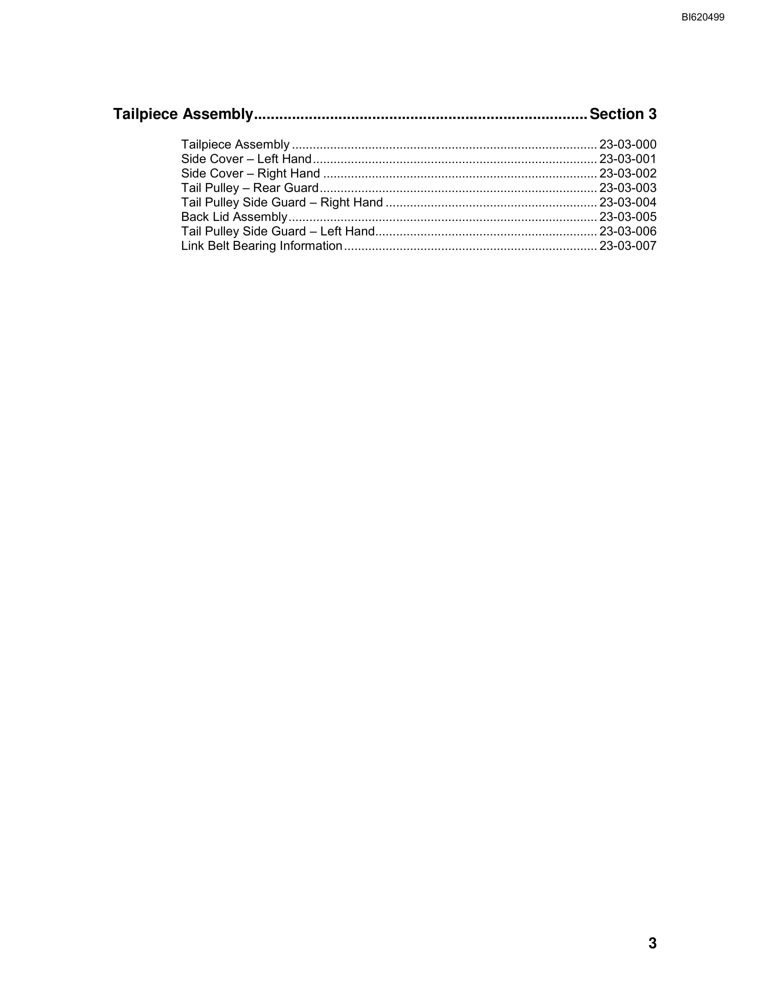 Bucyrus Belt System Parts And Service Manual BI620499-5