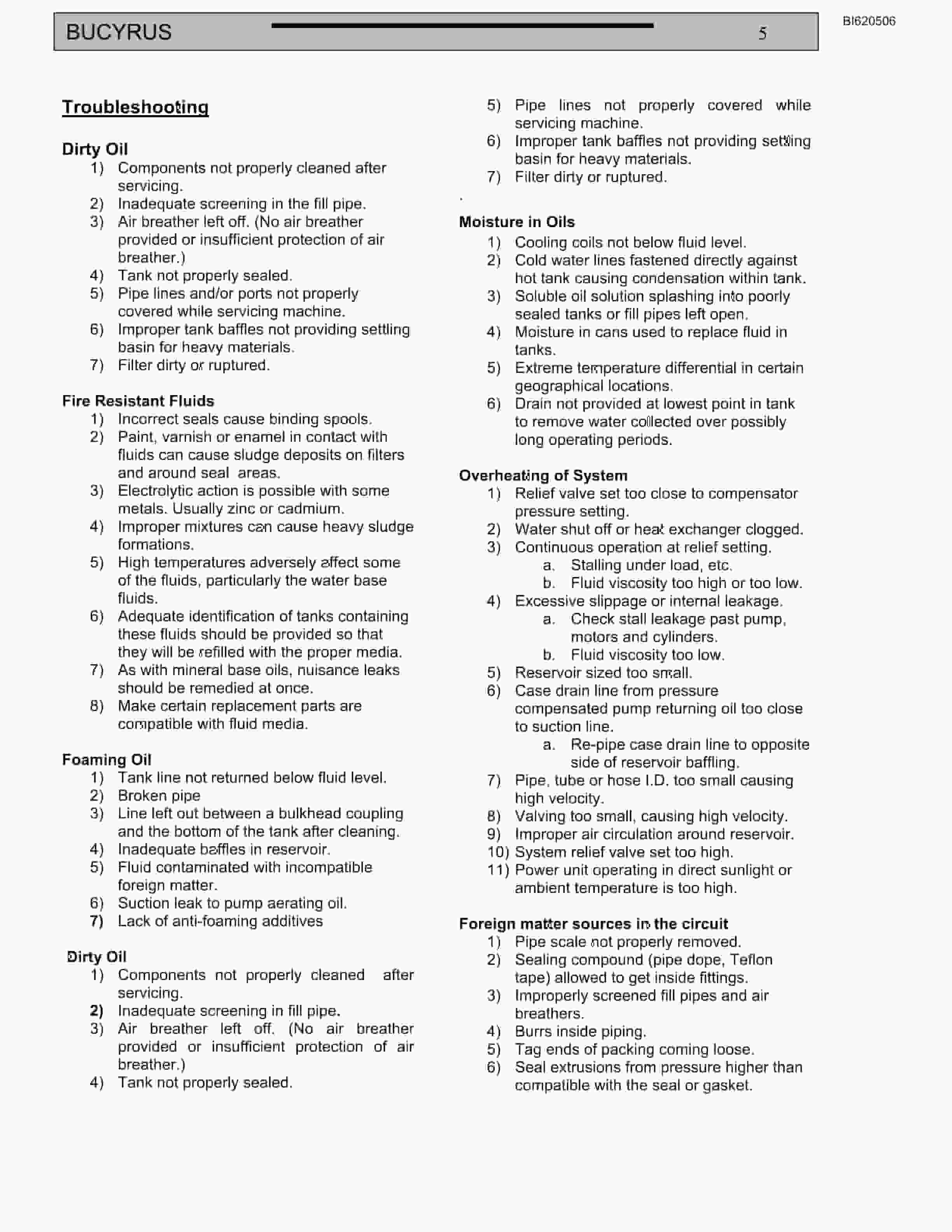Bucyrus Belt System Parts And Service Manual BI620506-4