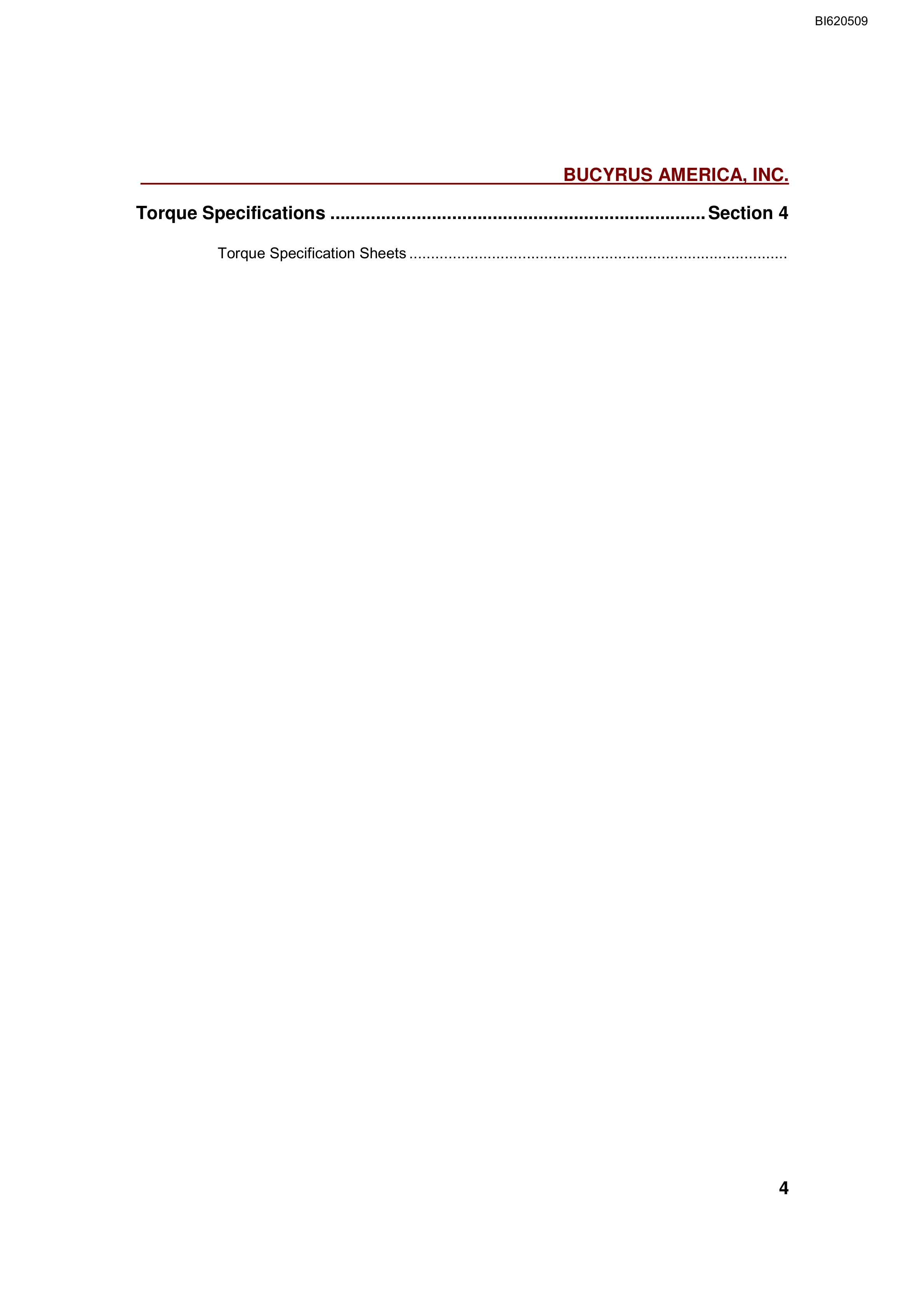 Bucyrus Belt System Parts And Service Manual BI620509-4