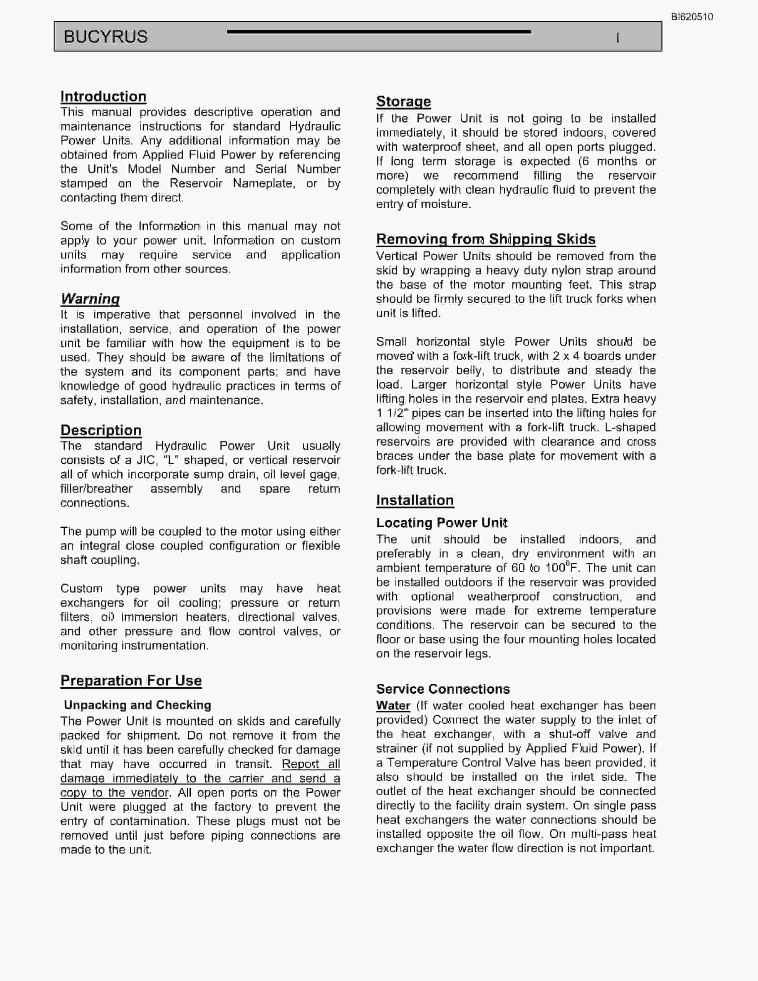 Bucyrus Belt System Parts And Service Manual BI620510-3