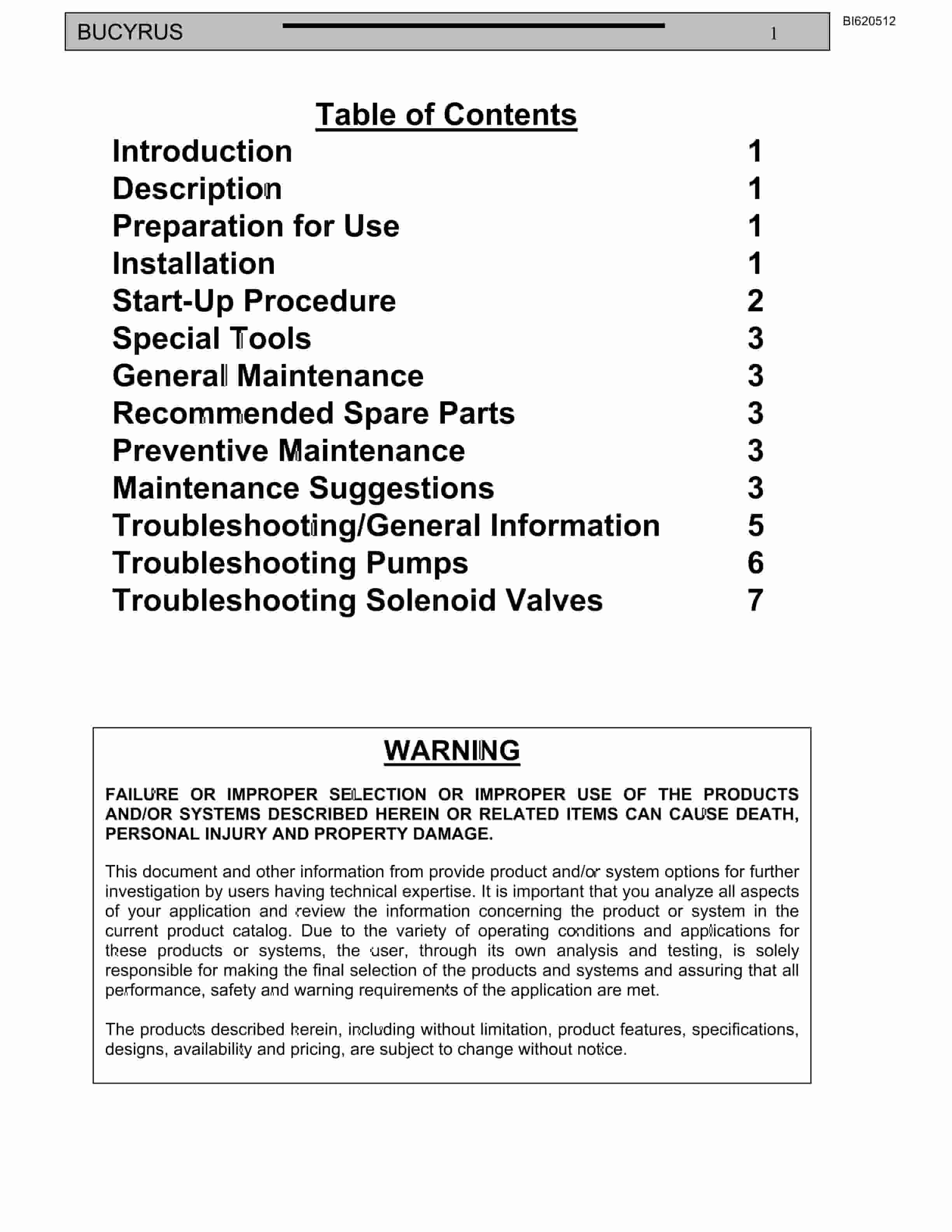 Bucyrus Belt System Parts And Service Manual BI620512-3