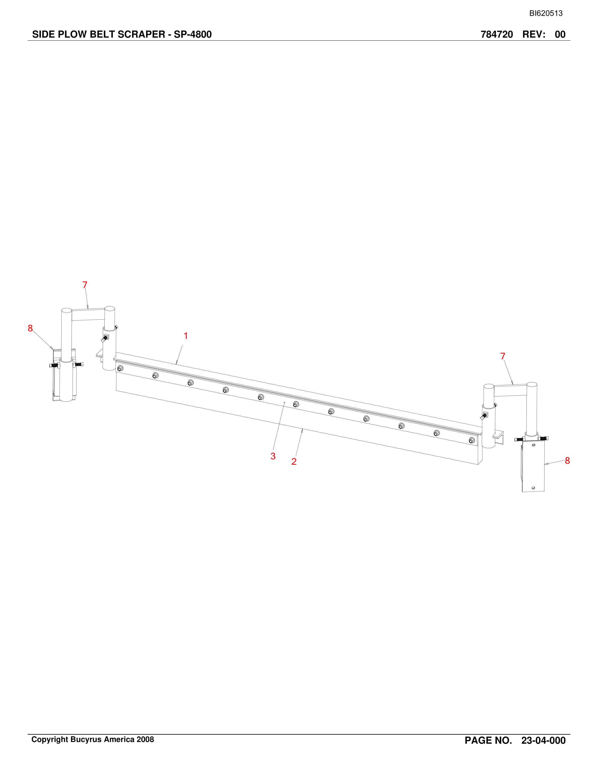 Bucyrus Belt System Parts And Service Manual BI620513-5