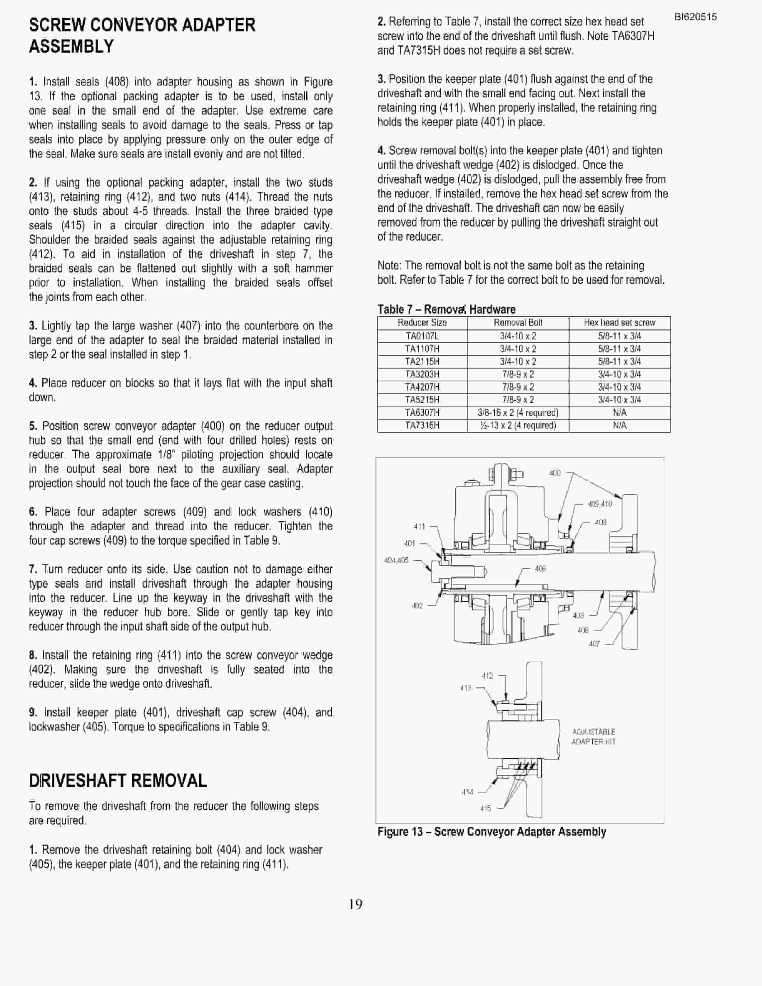 Bucyrus Belt System Parts And Service Manual BI620515-2