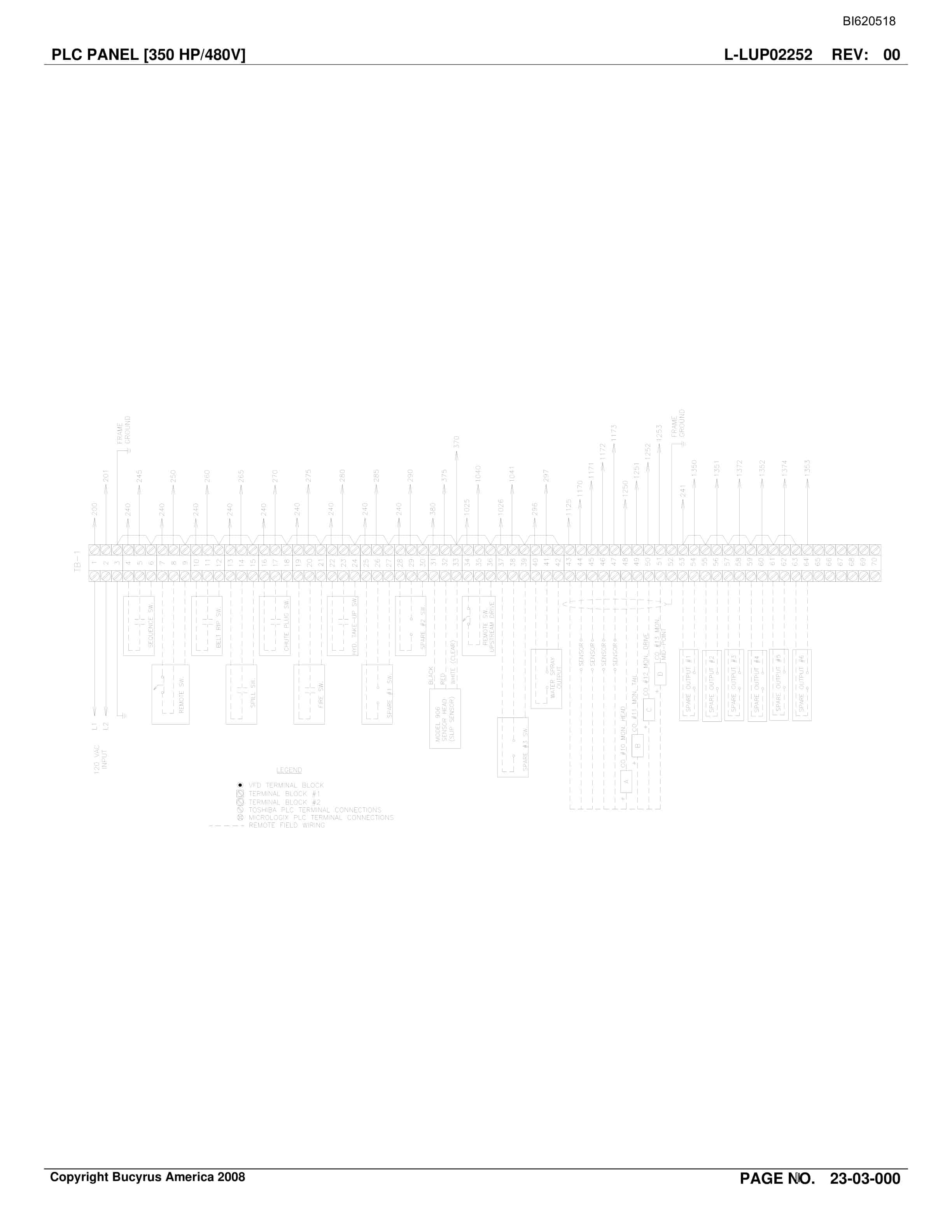 Bucyrus Belt System Parts And Service Manual BI620518-2