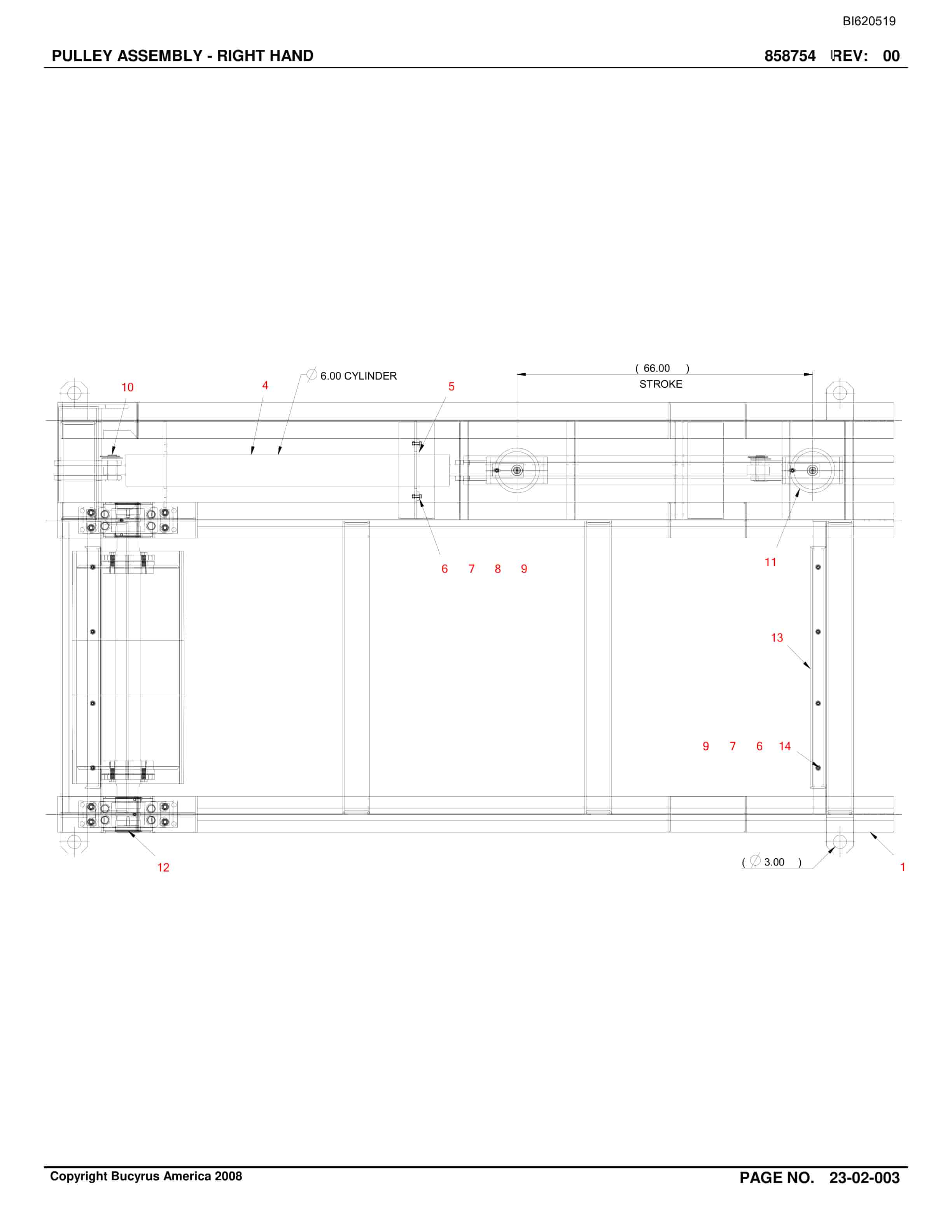 Bucyrus Belt System Parts And Service Manual BI620519-5