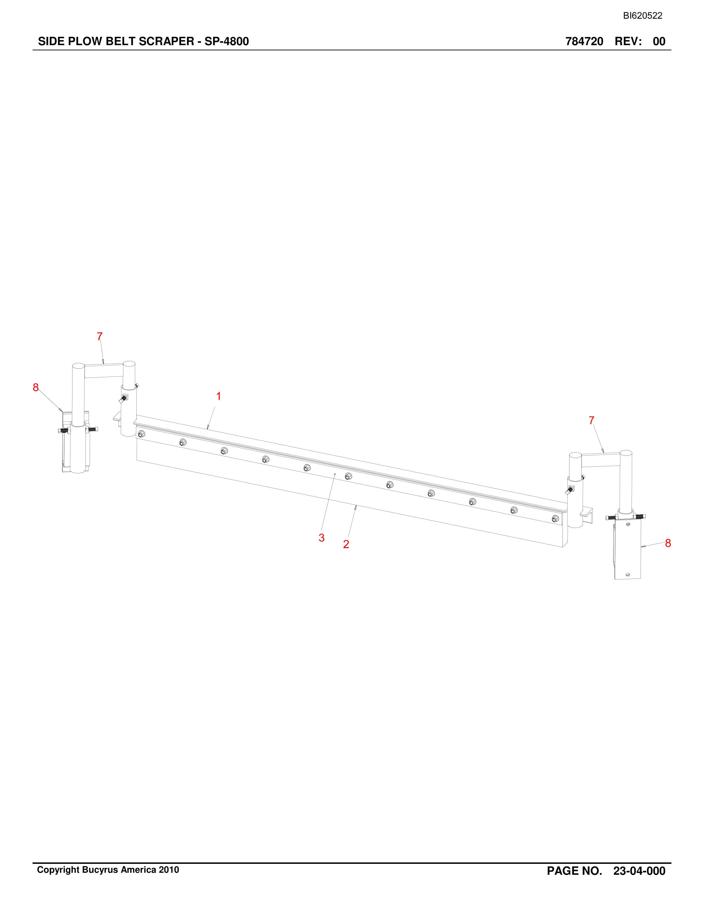 Bucyrus Belt System Parts And Service Manual BI620522-4