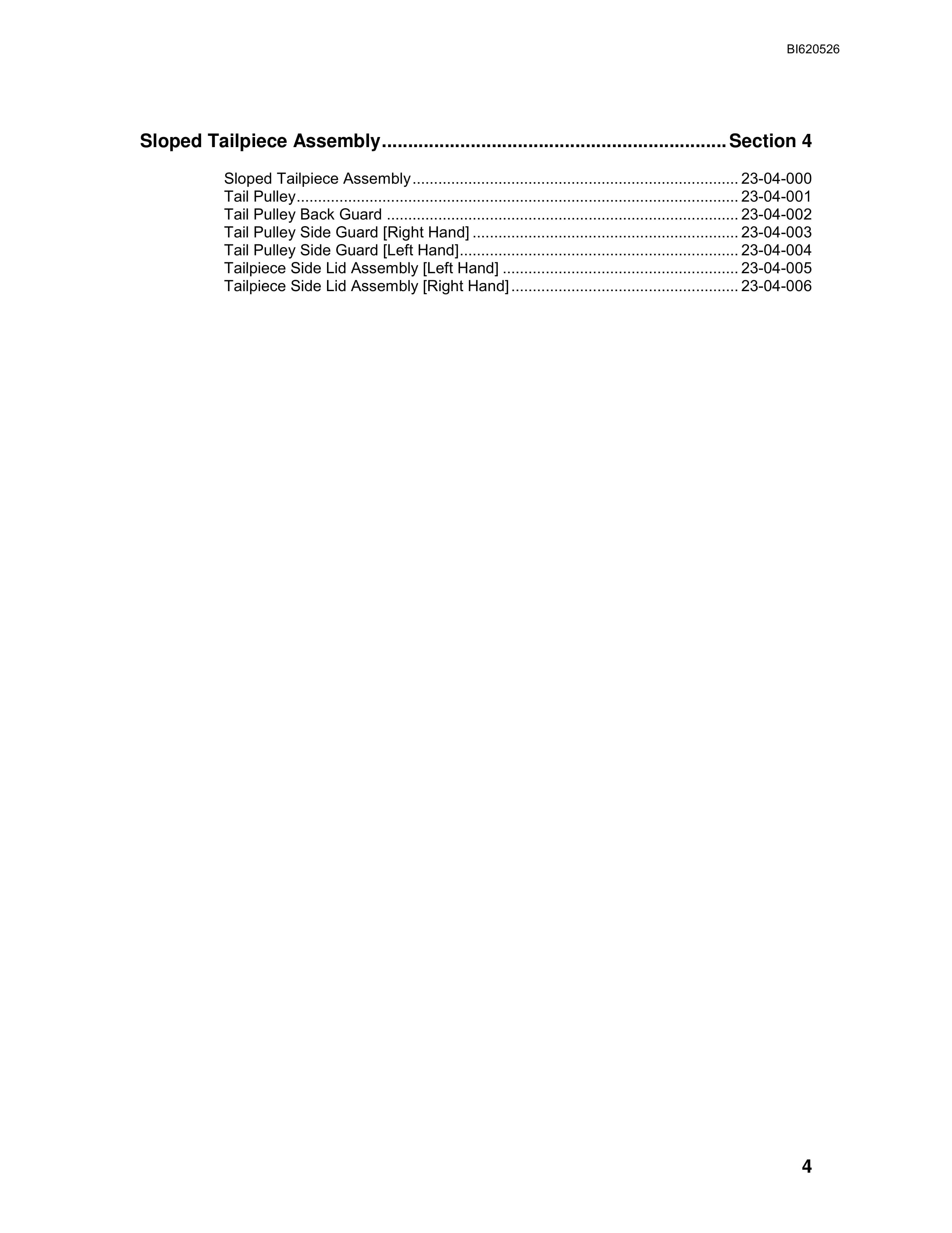Bucyrus Belt System Parts And Service Manual BI620526-4