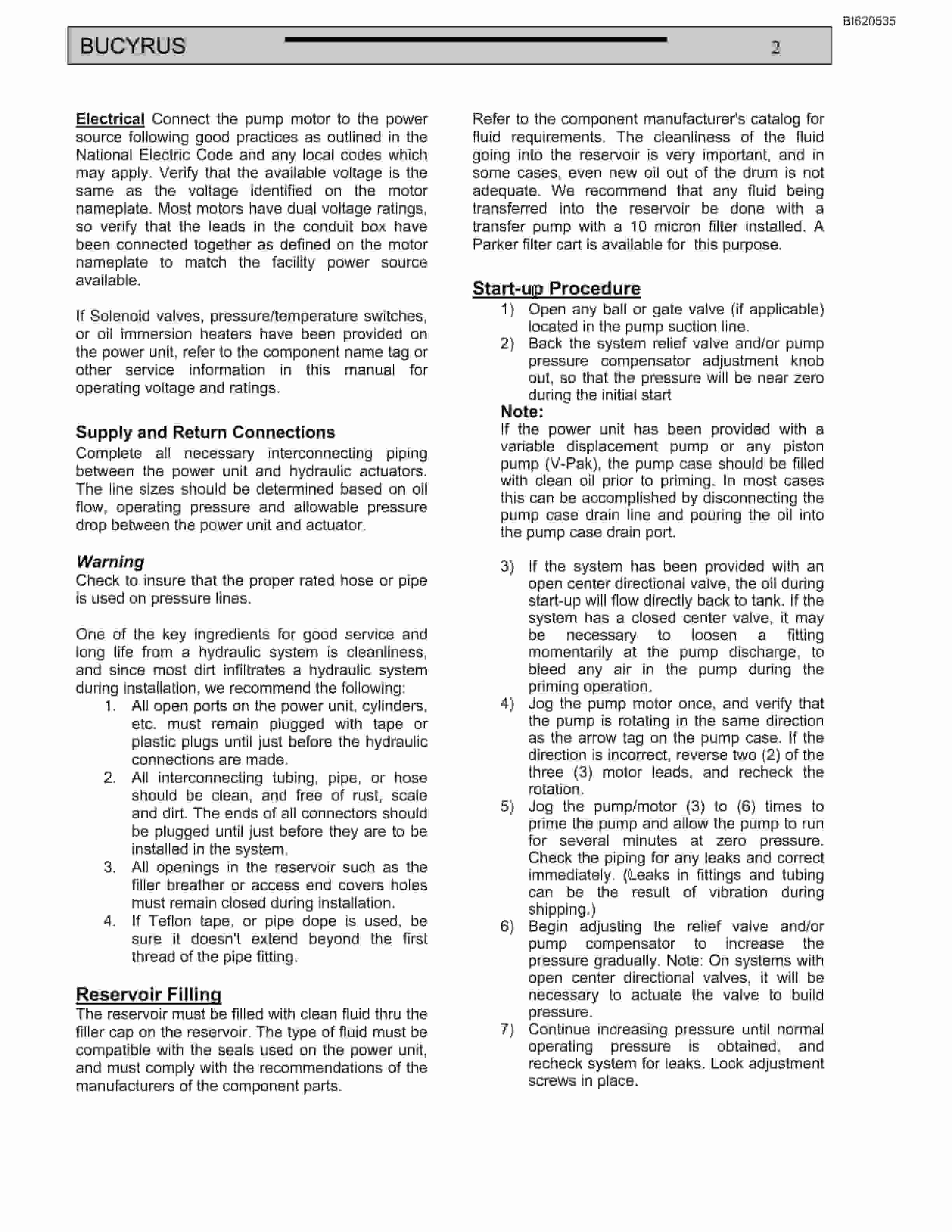 Bucyrus Belt System Parts And Service Manual BI620535-3