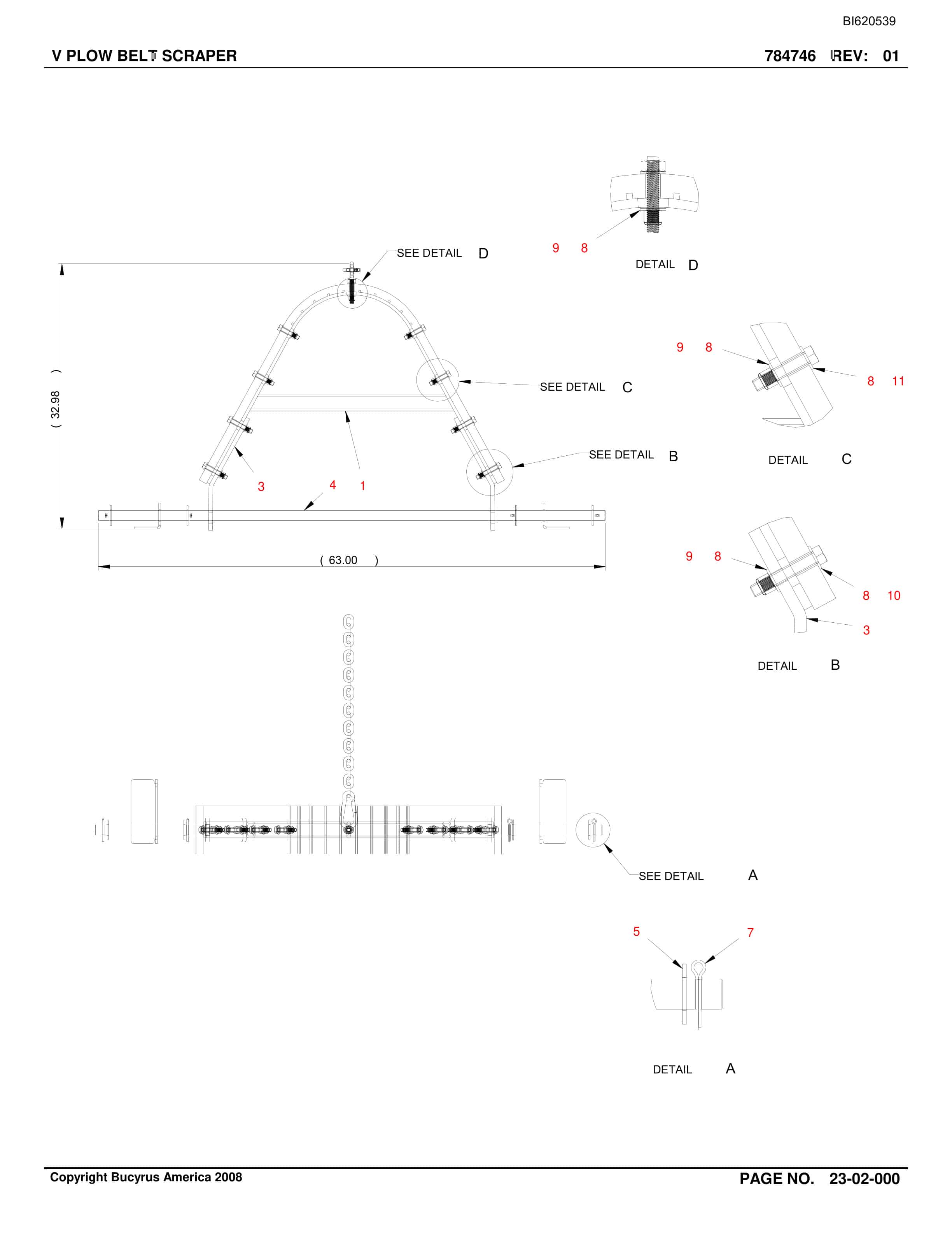 Bucyrus Belt System Parts And Service Manual BI620539-5