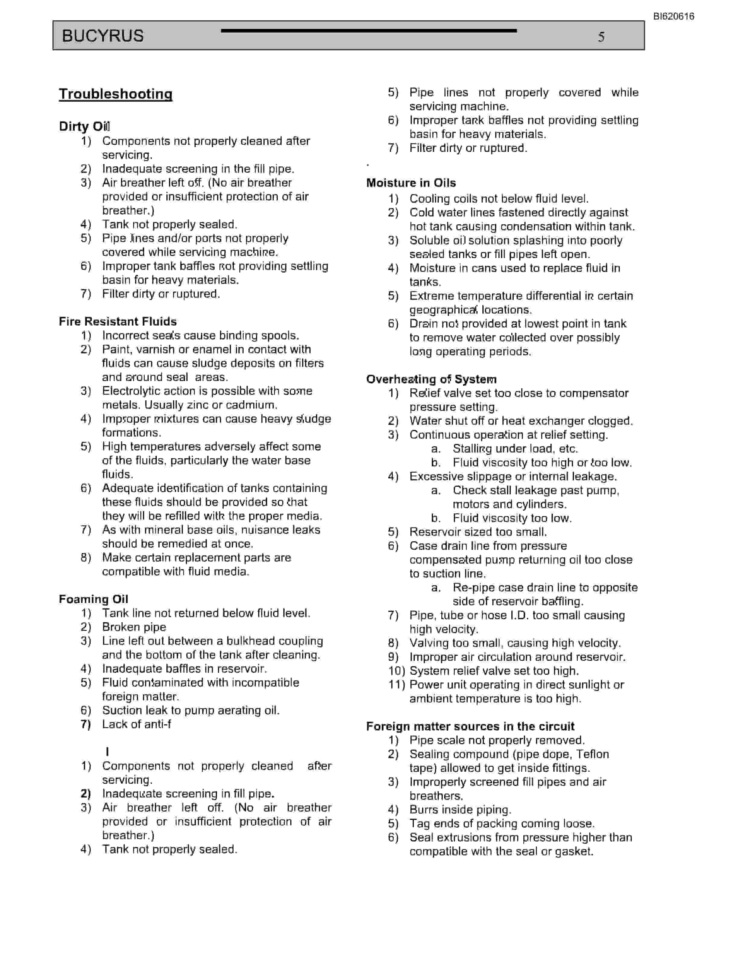 Bucyrus Belt System Parts And Service Manual BI620616-4