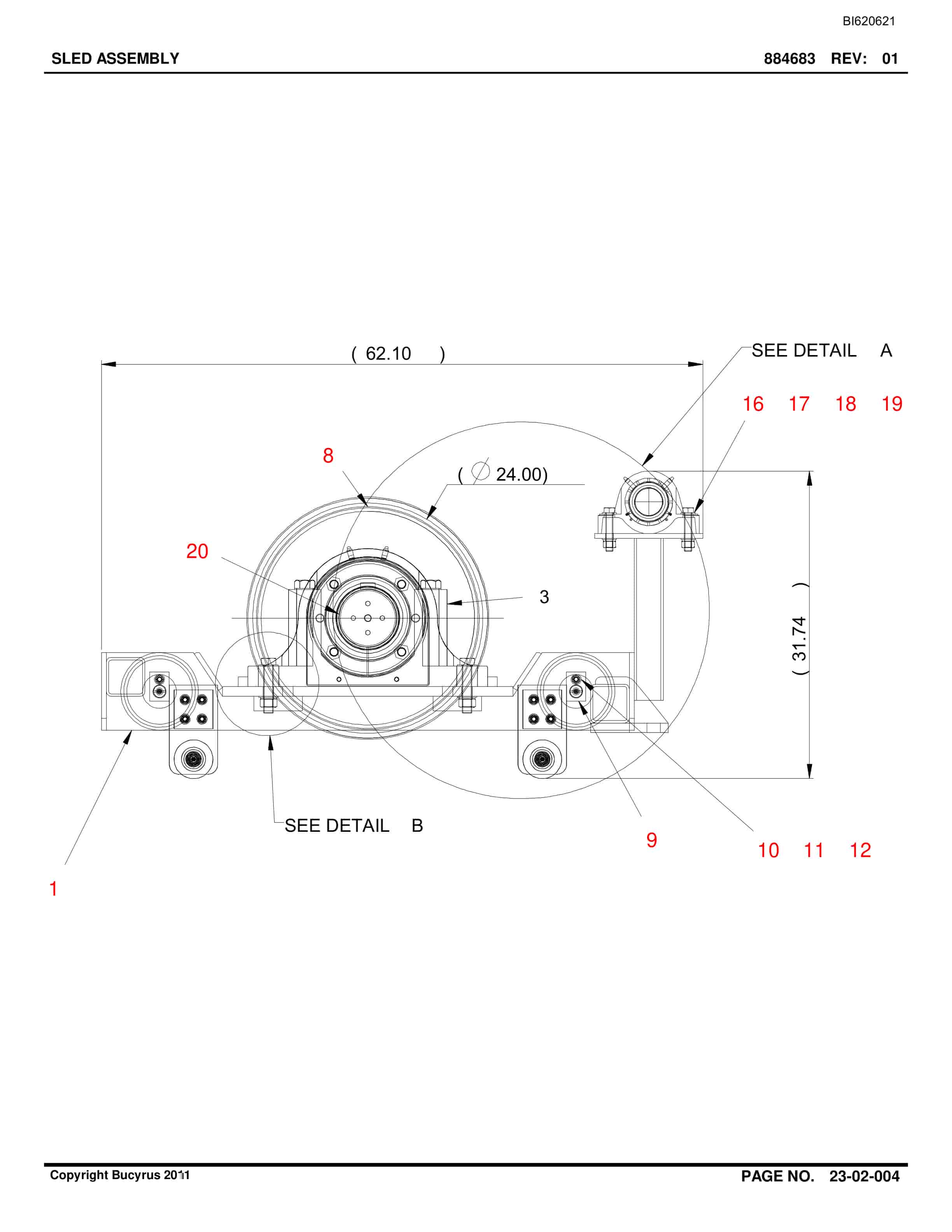 Bucyrus Belt System Parts And Service Manual BI620621-3