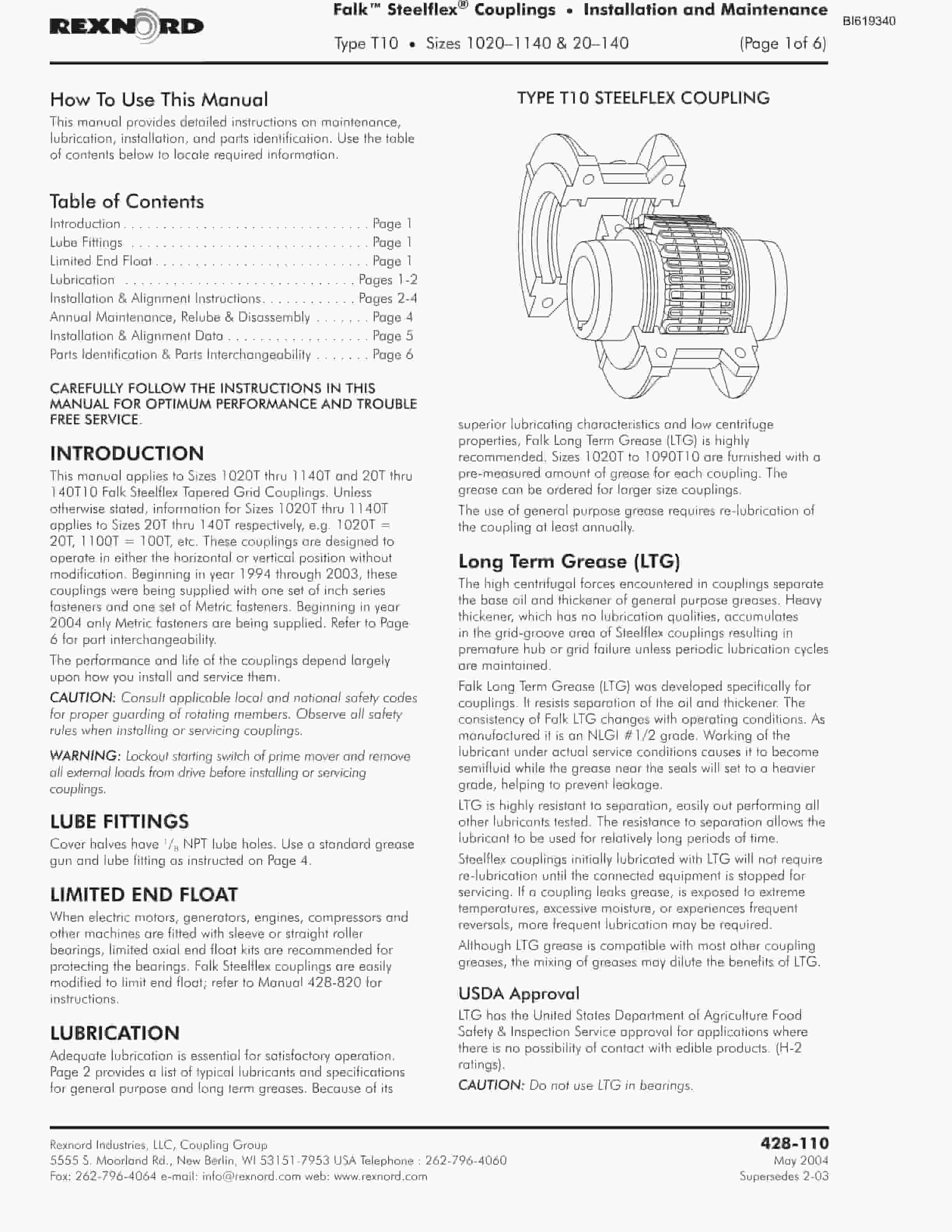 Bucyrus Belt System Parts Catalog BI619340-2