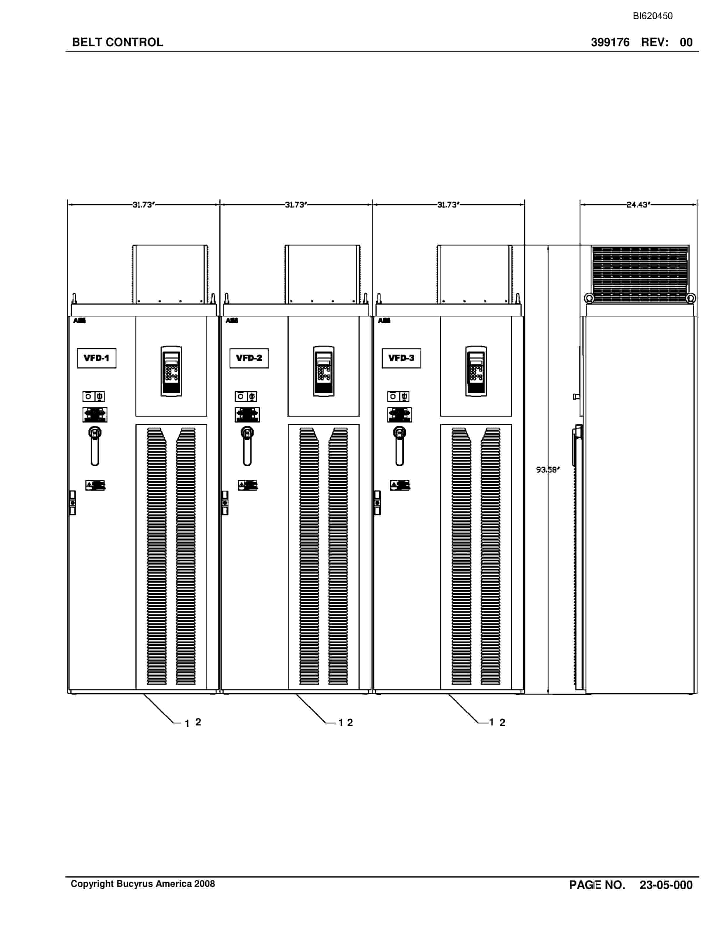 Bucyrus Belt System Spare Parts List BI620450-2