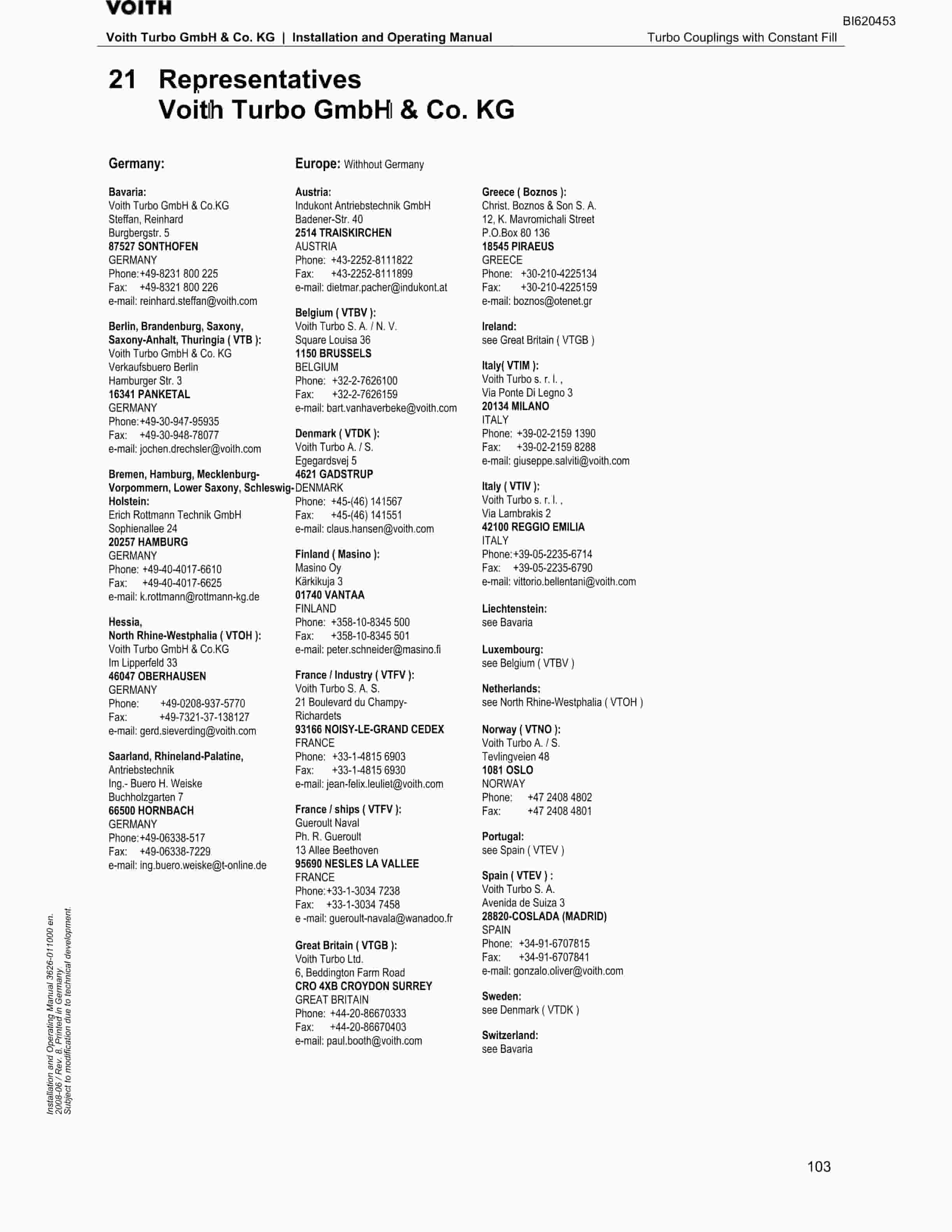 Bucyrus Belt System Spare Parts List BI620453-3