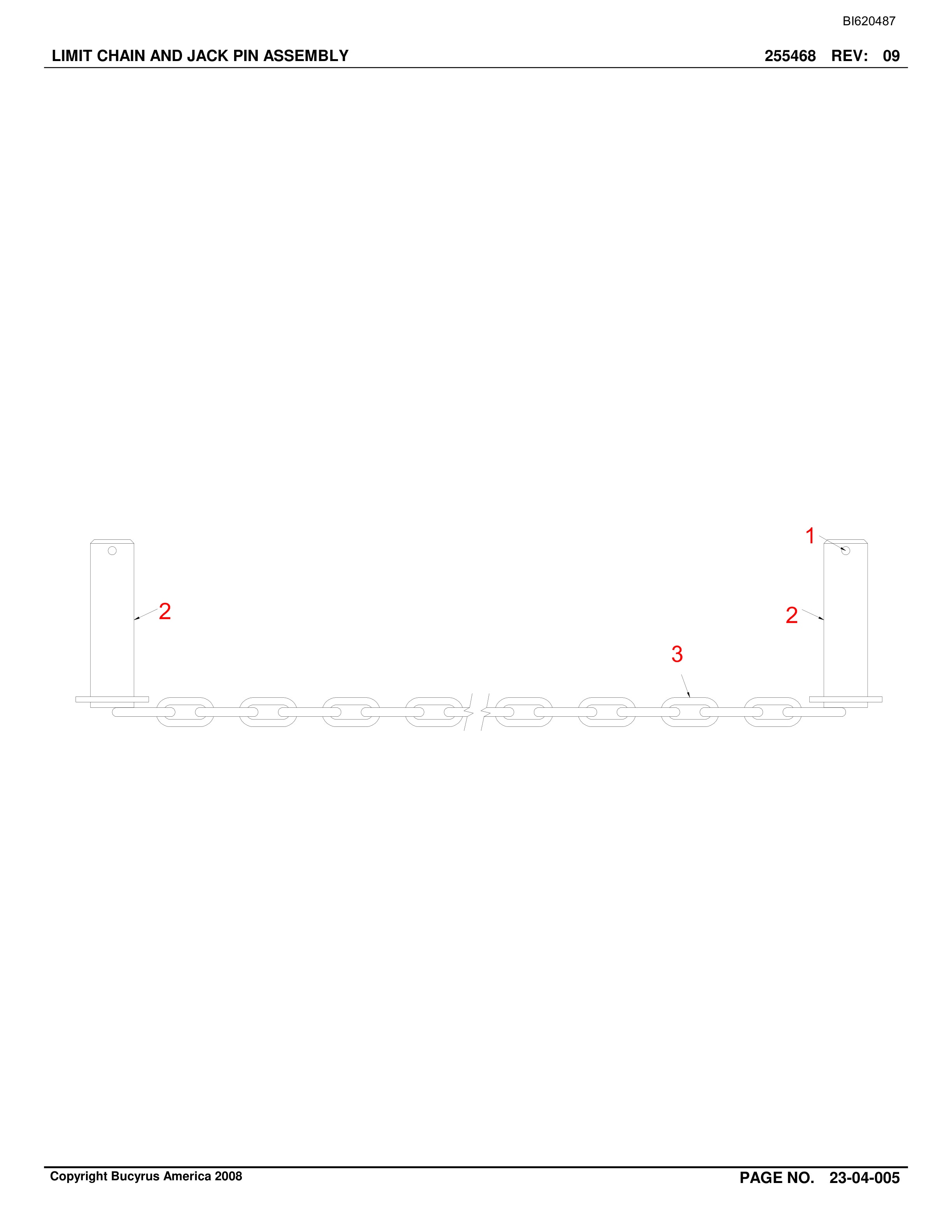 Bucyrus Belt System Spare Parts List BI620487-2