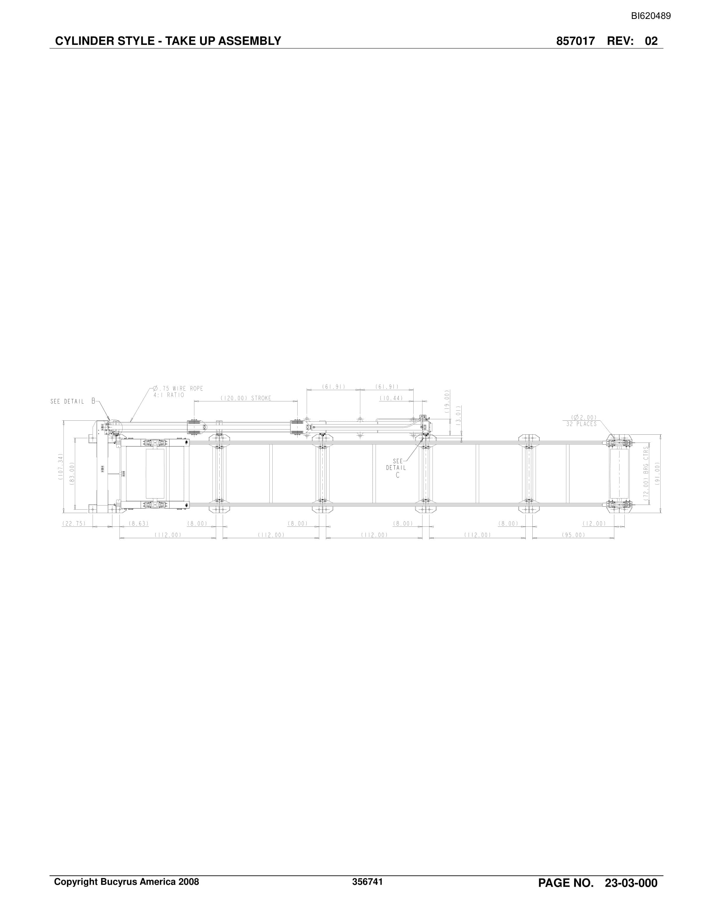 Bucyrus Belt System Spare Parts List BI620489-2