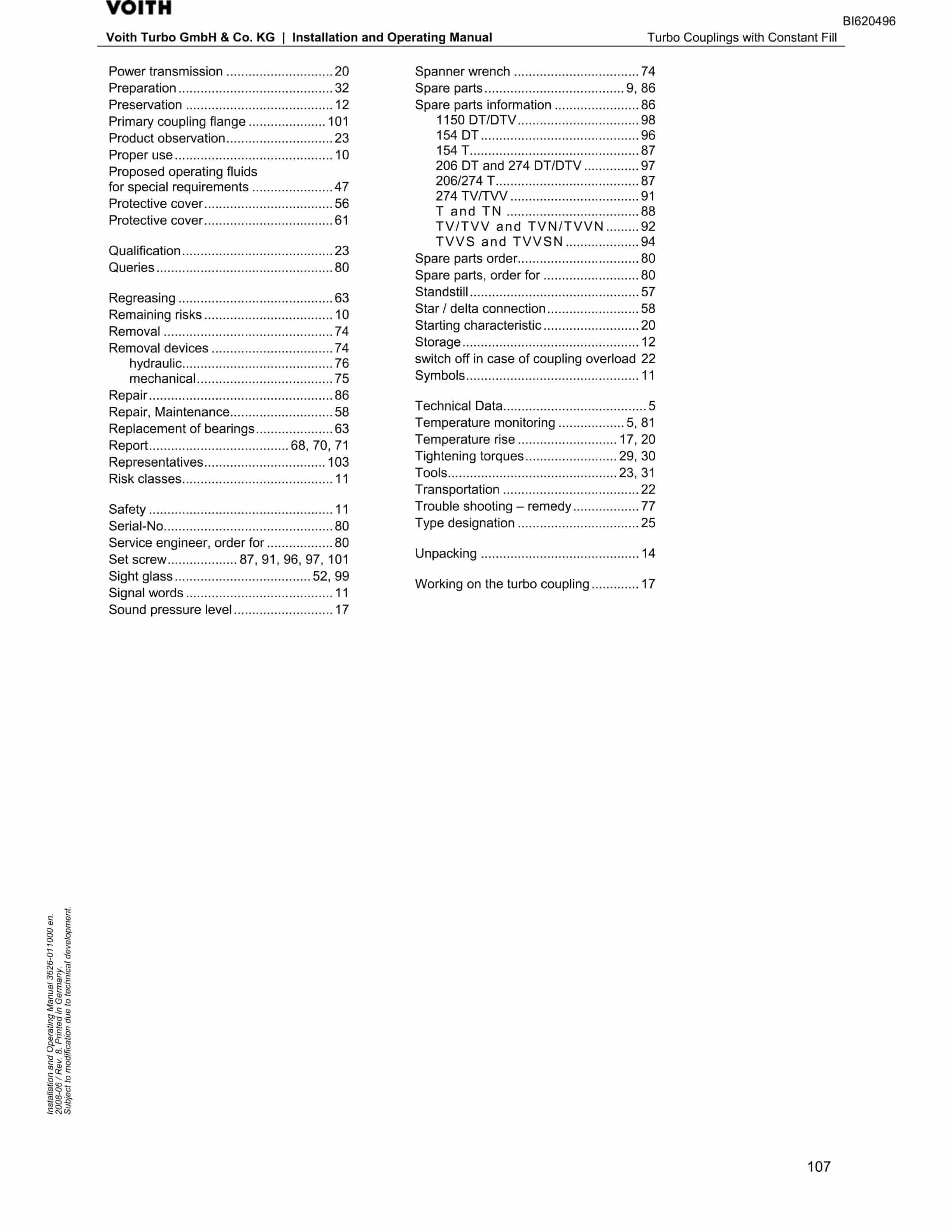 Bucyrus Belt System Spare Parts List BI620496-3