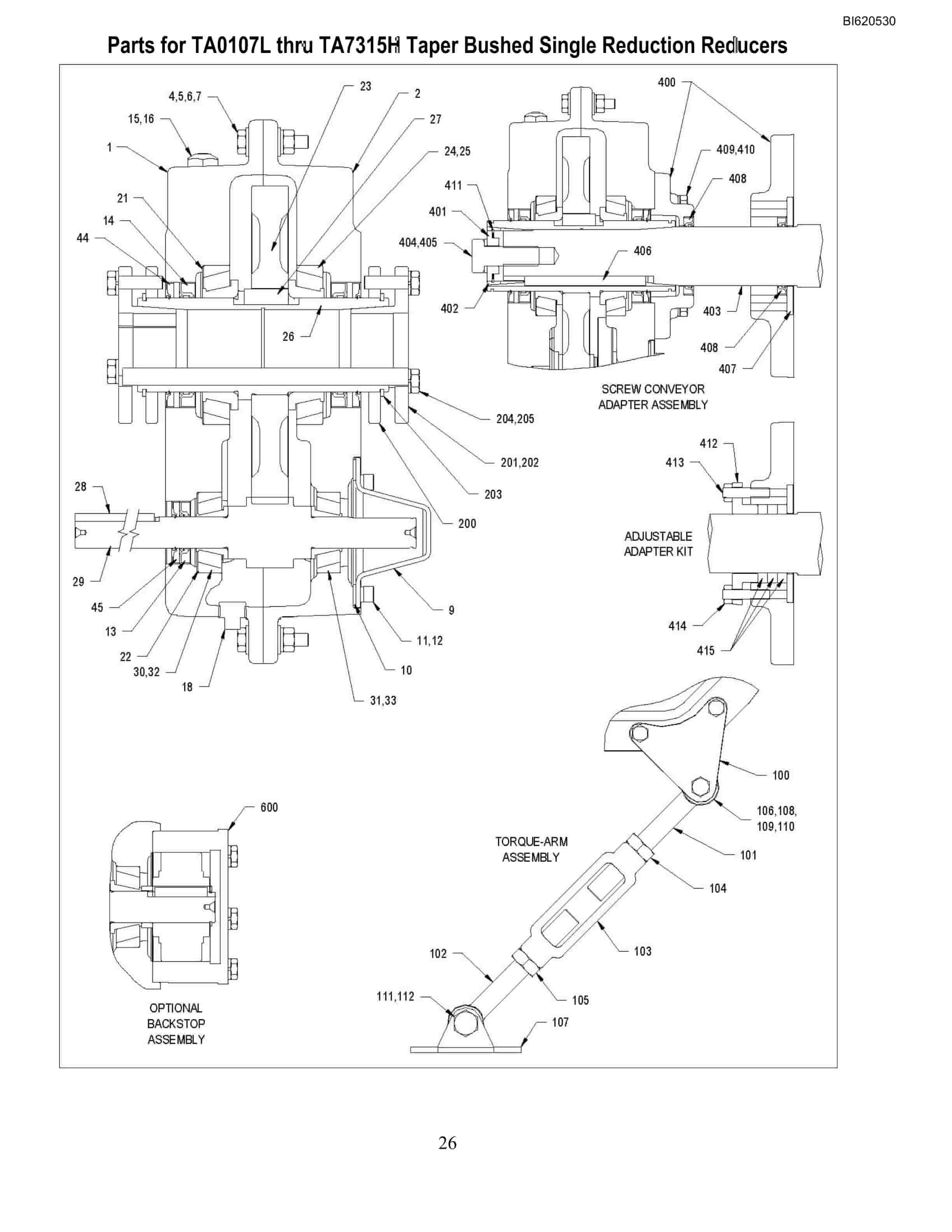 Bucyrus Belt System Spare Parts List BI620530-2