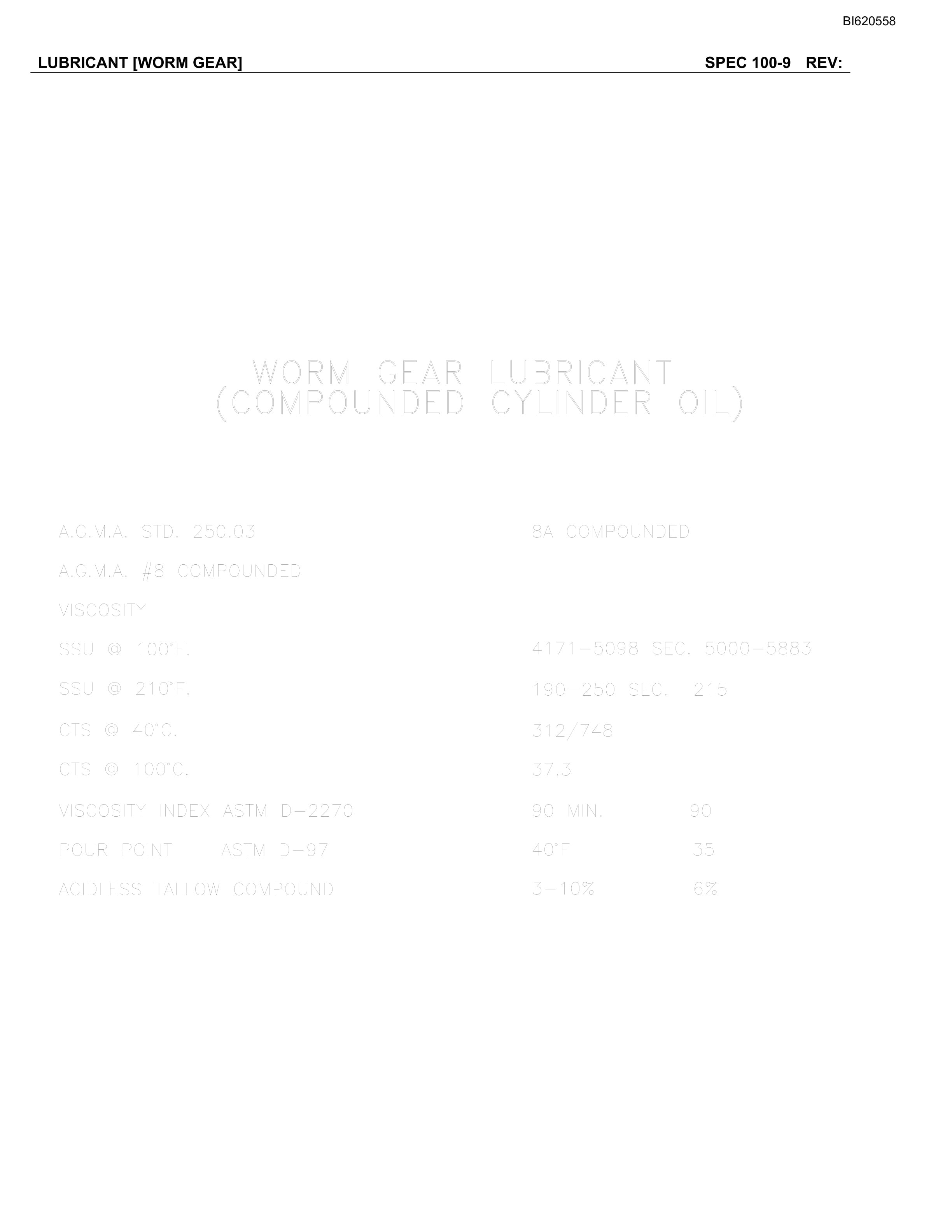 Bucyrus Belt System Spare Parts List BI620558-4