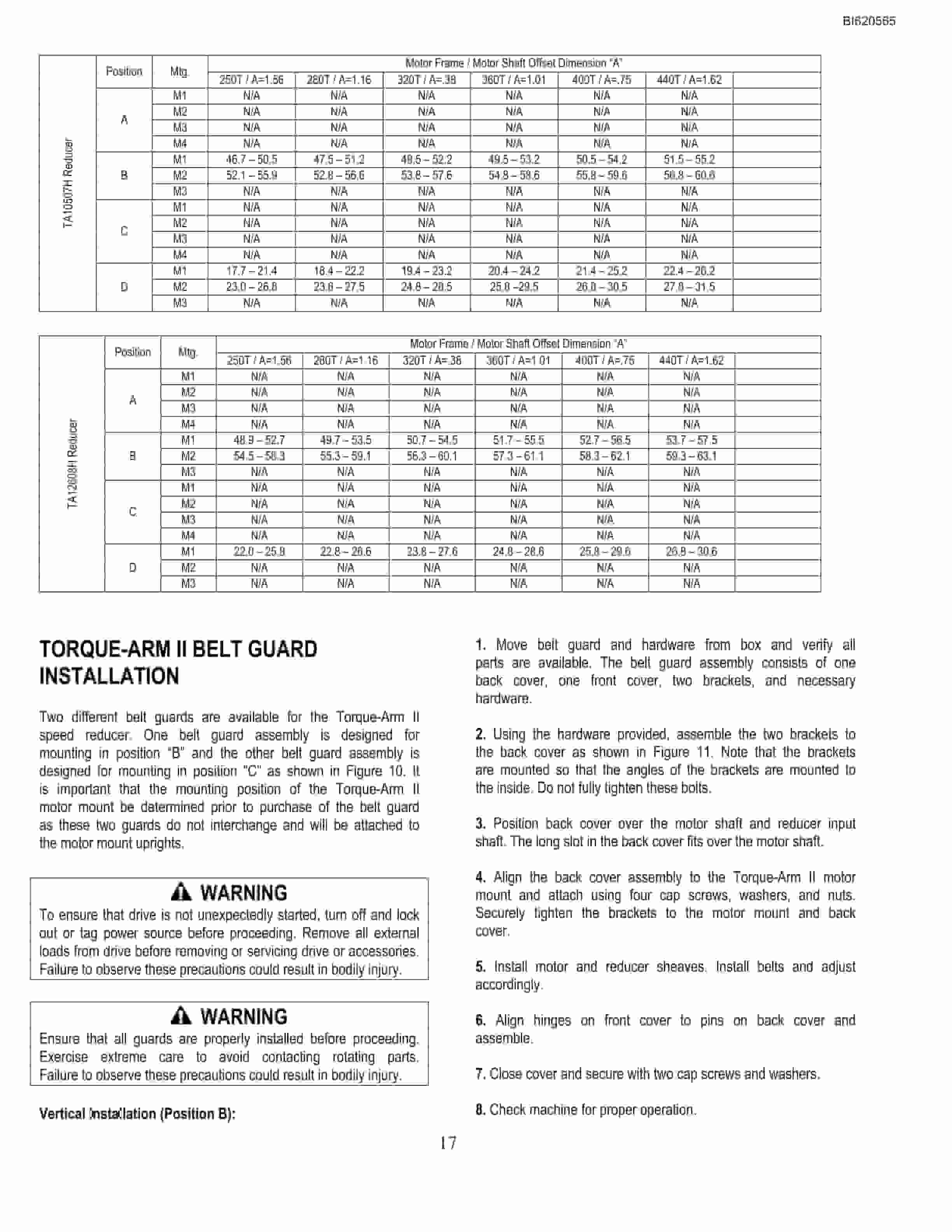 Bucyrus Belt System Spare Parts List BI620565-2