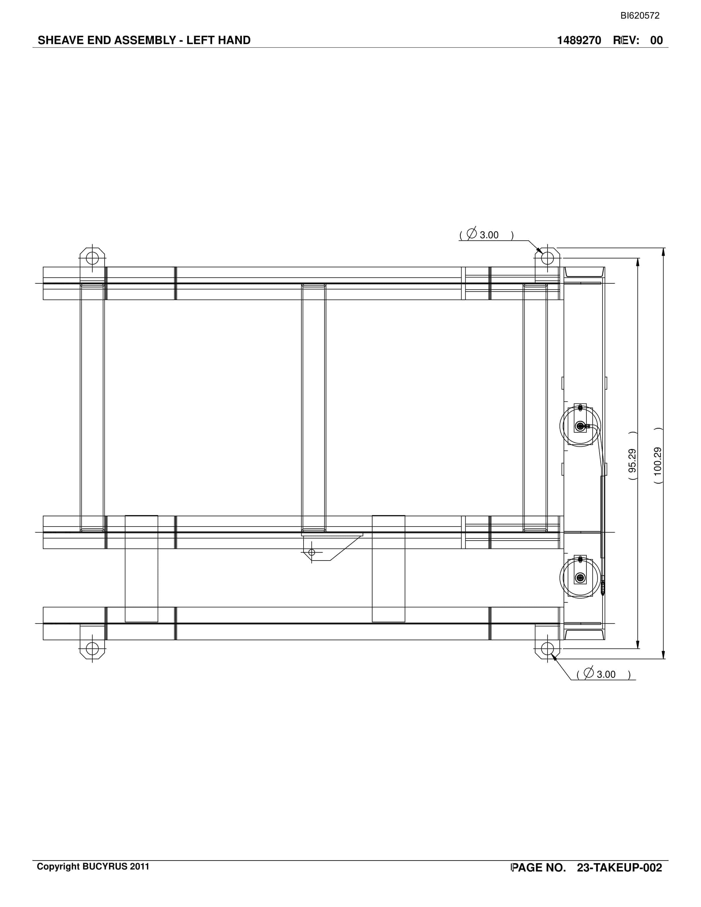Bucyrus Belt System Spare Parts List BI620572-4